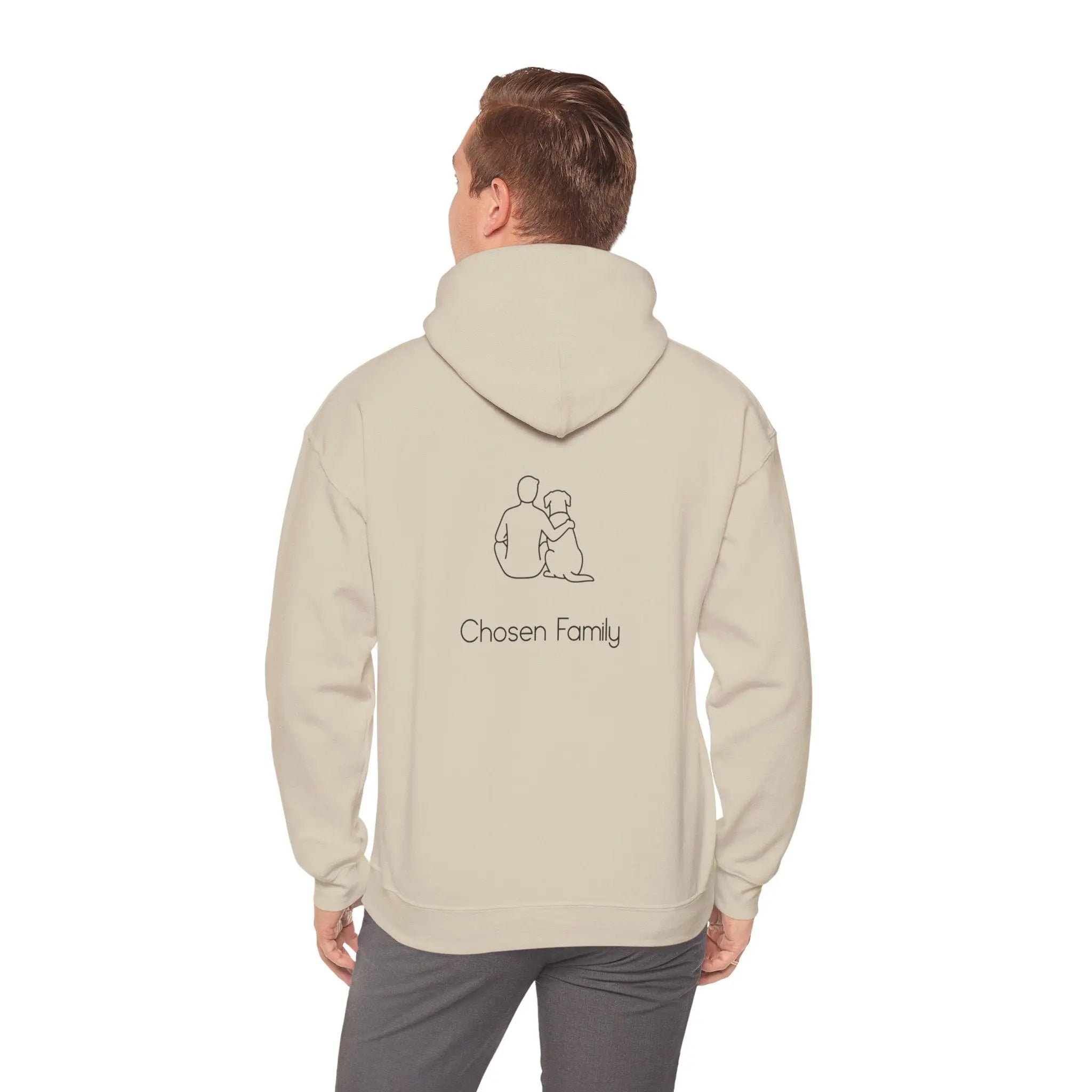Minimal Man Dog Bond Line Art Hoodie - Barking Trends