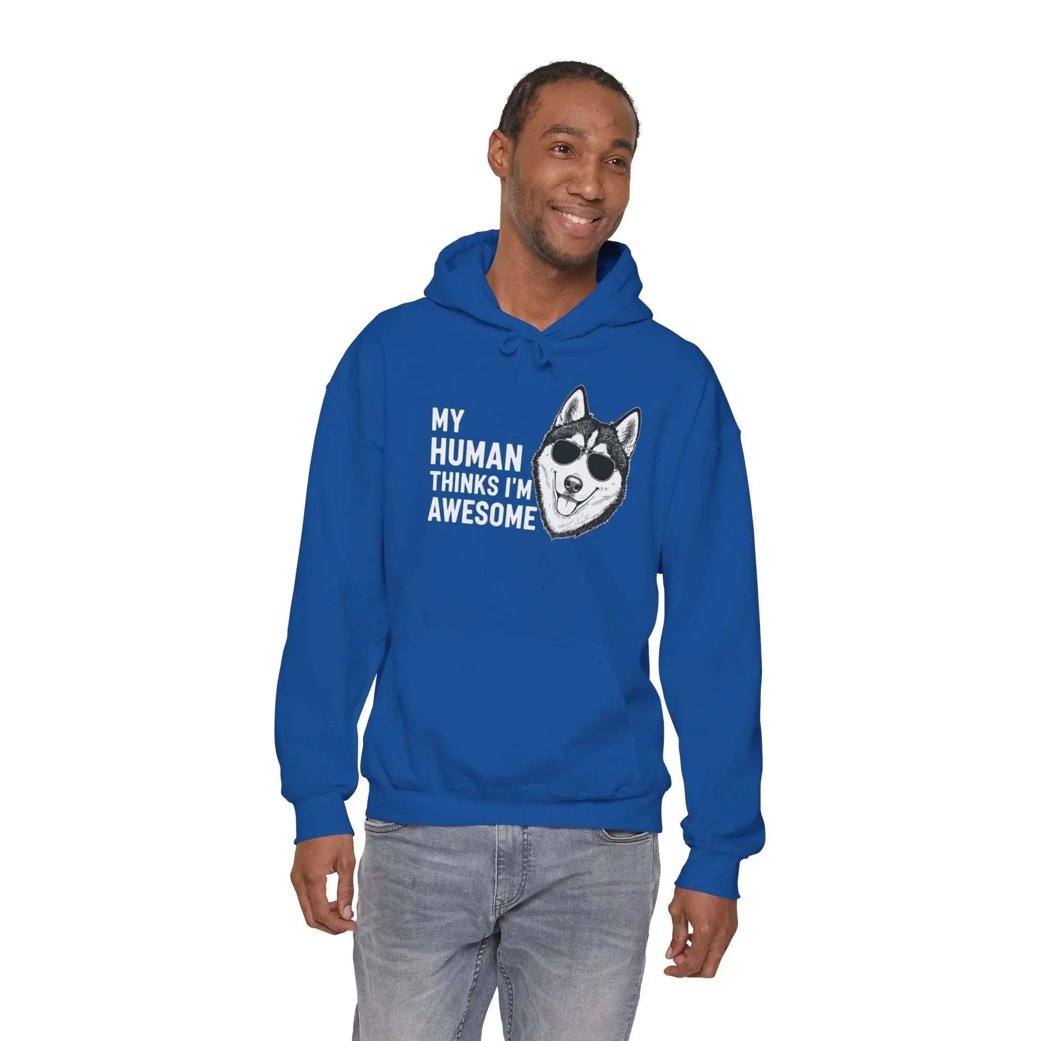 Cool Husky Sunglasses Quote Hoodie - Barking Trends