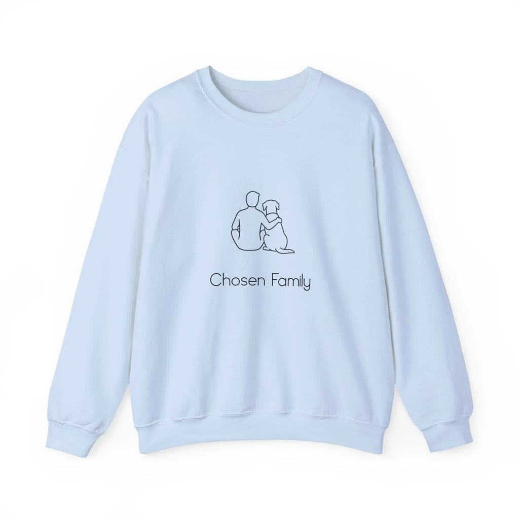 Minimal Man Dog Bond Line Art Crewneck Sweatshirt - Barking Trends