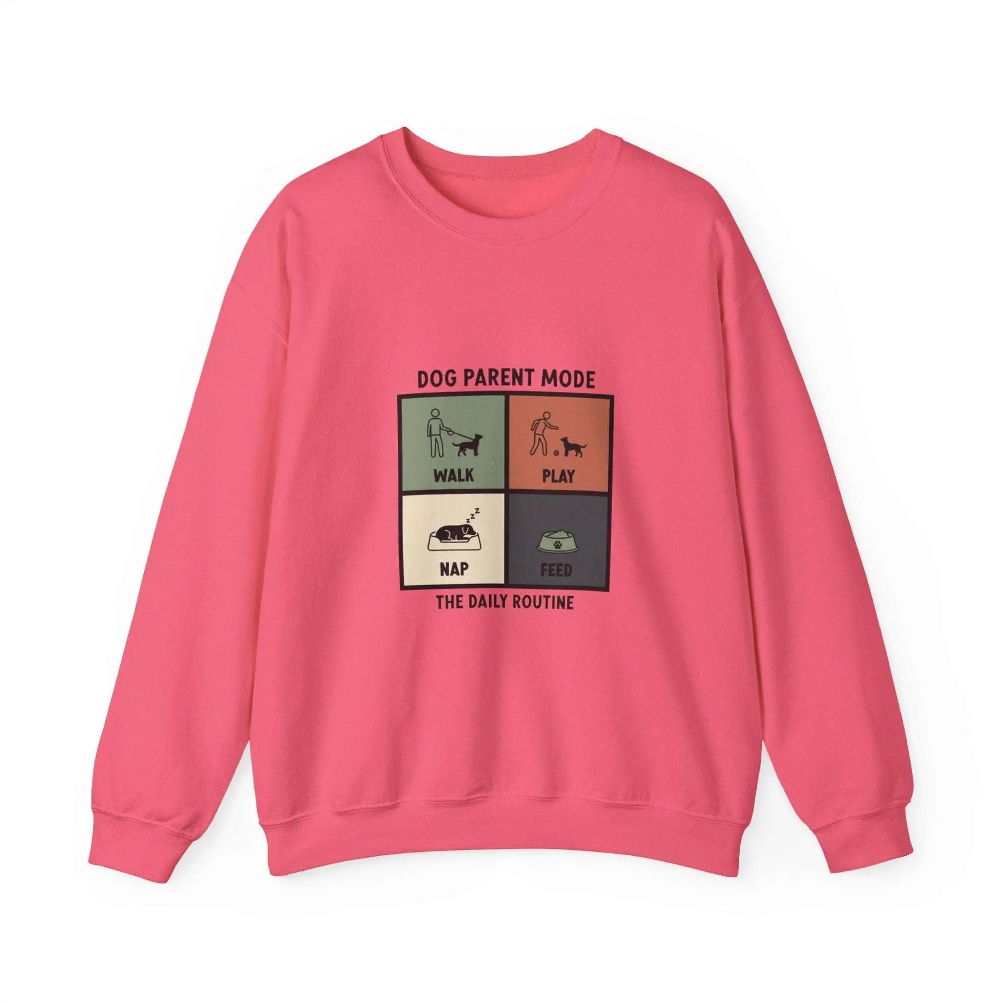 Dog Parent Routine Graphic Crewneck Sweatshirt - Barking Trends