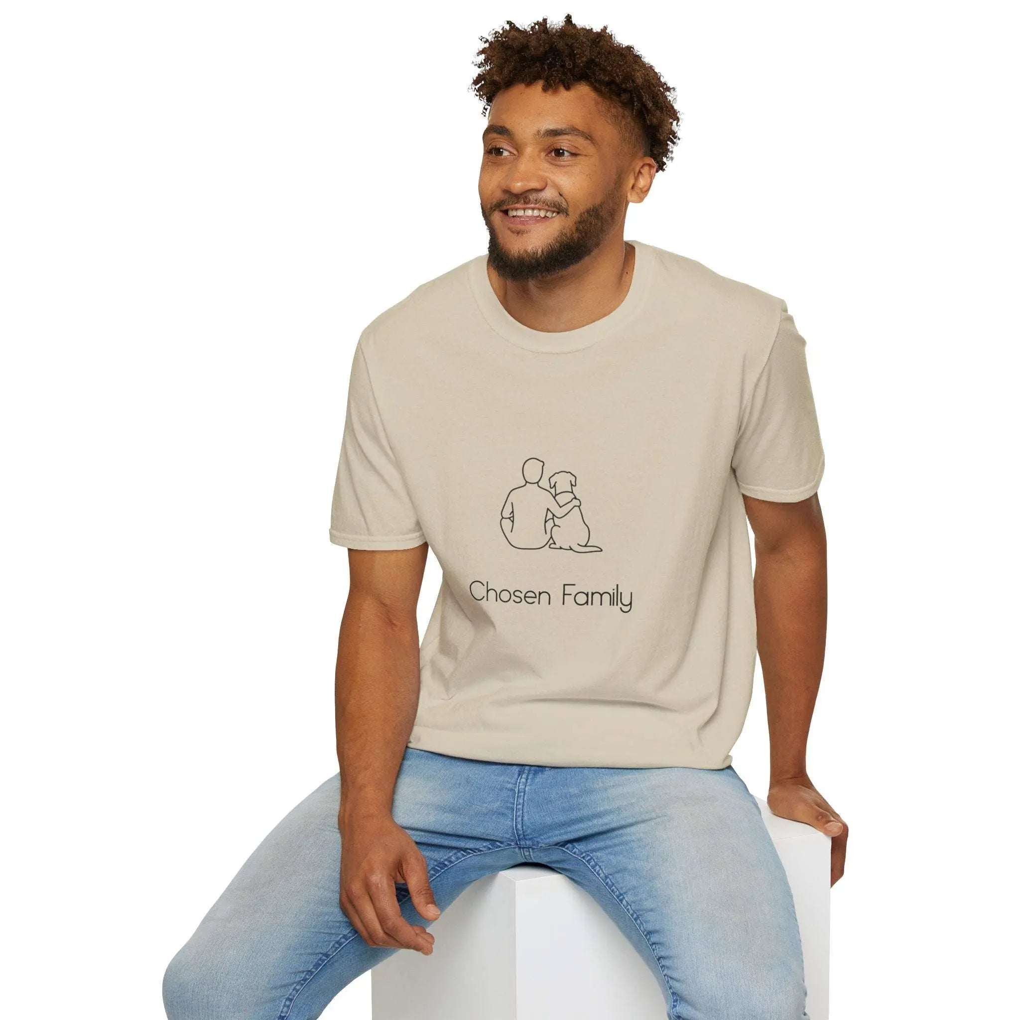 Minimal Man Dog Bond Line Art T Shirt - Barking Trends