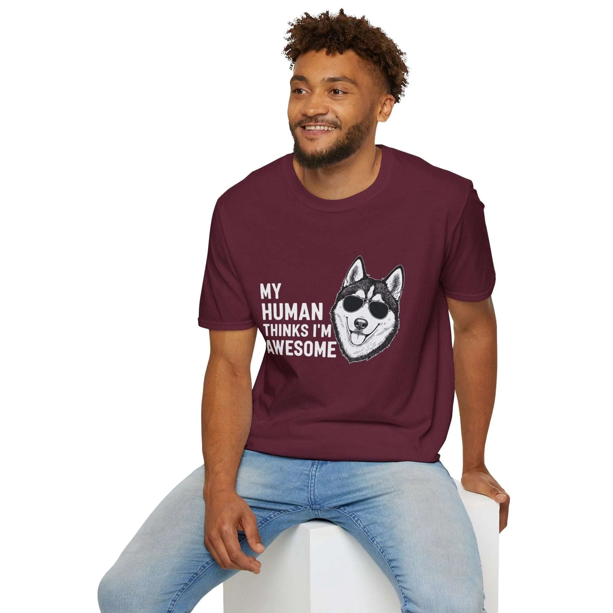 Cool Husky Sunglasses Quote T Shirt - Barking Trends