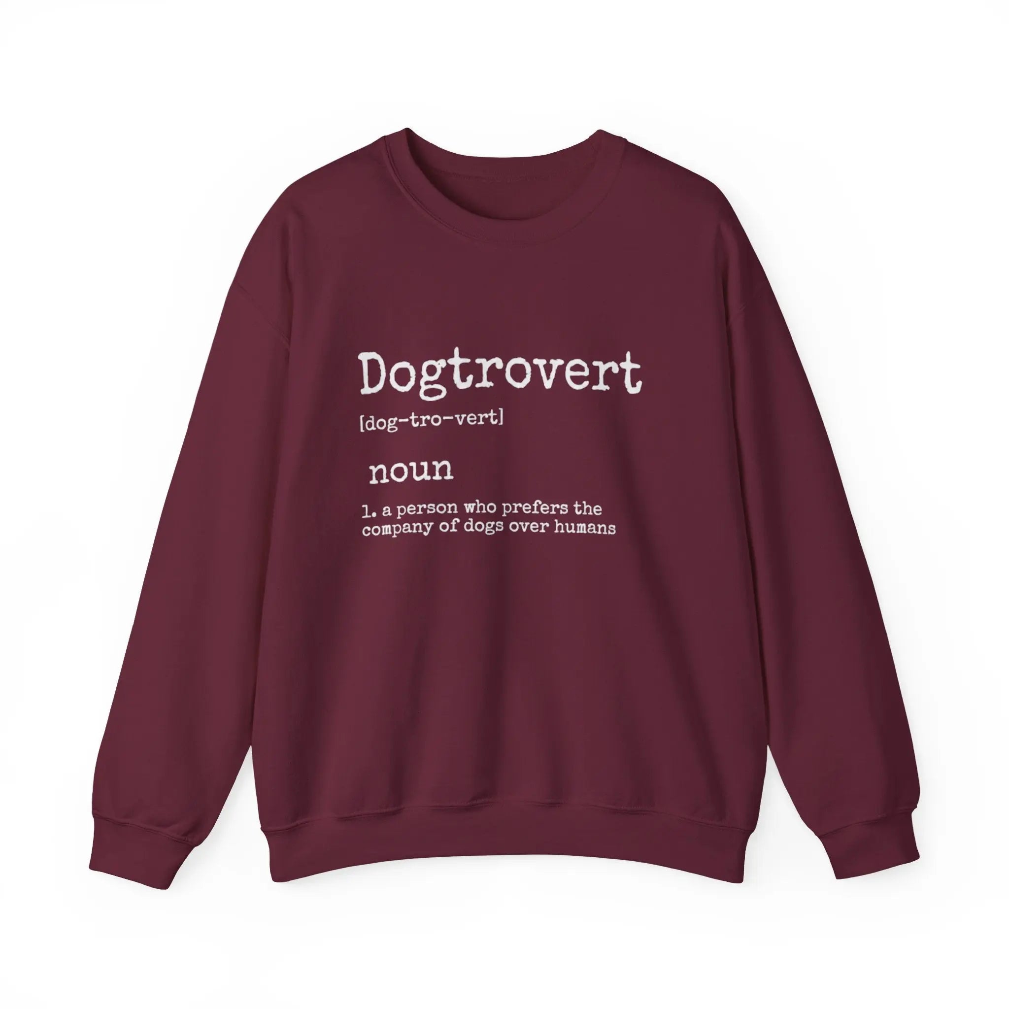 Dogtrovert Definition Graphic Crewneck Sweatshirt - Barking Trends