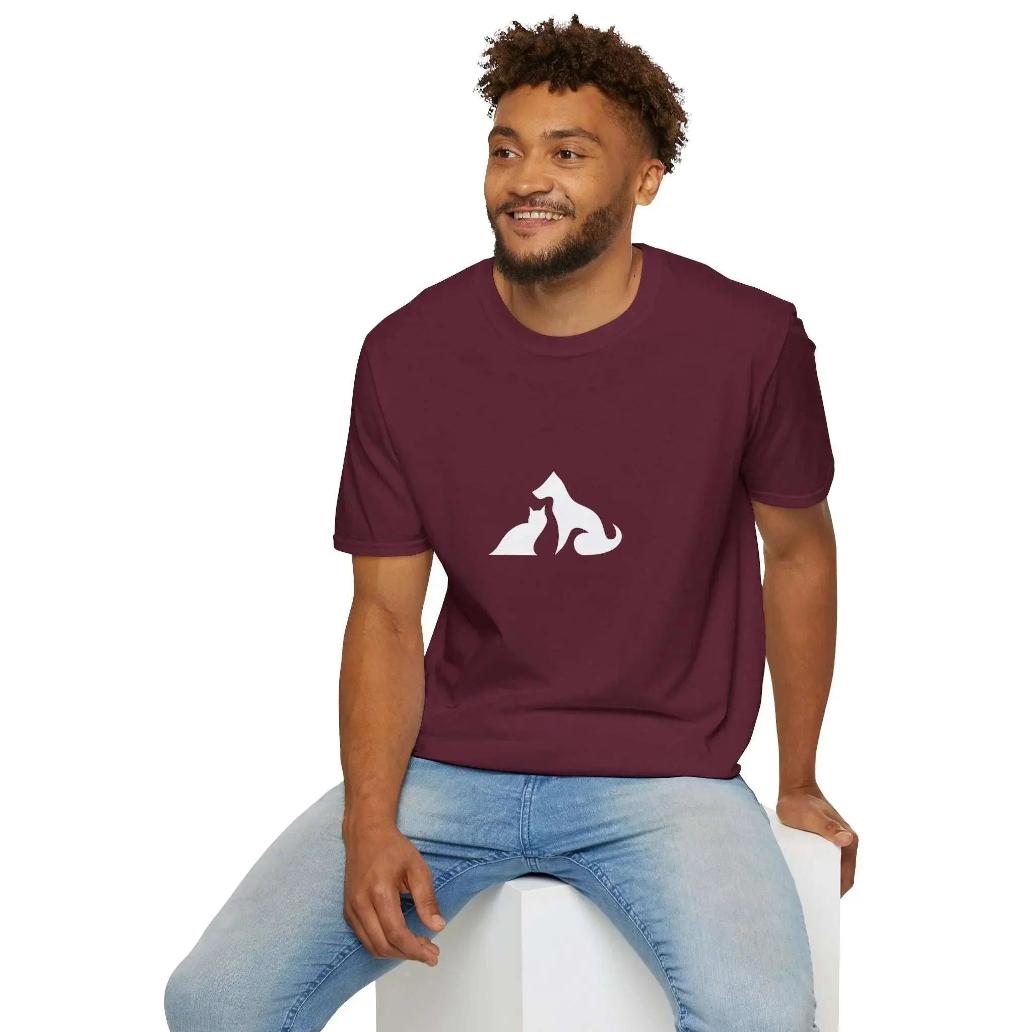 Cat and Dog Silhouette T Shirt - Barking Trends