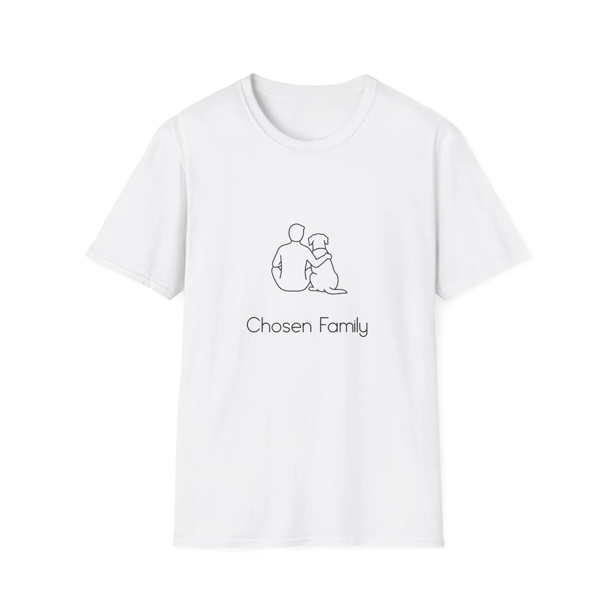 Minimal Man Dog Bond Line Art T Shirt - Barking Trends