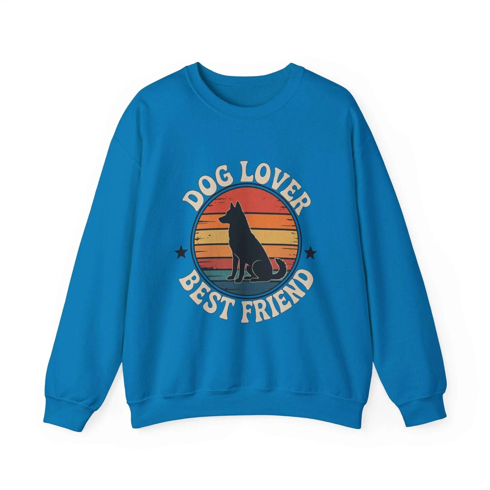 Vintage Dog Lover Sunset Crewneck Sweatshirt - Barking Trends