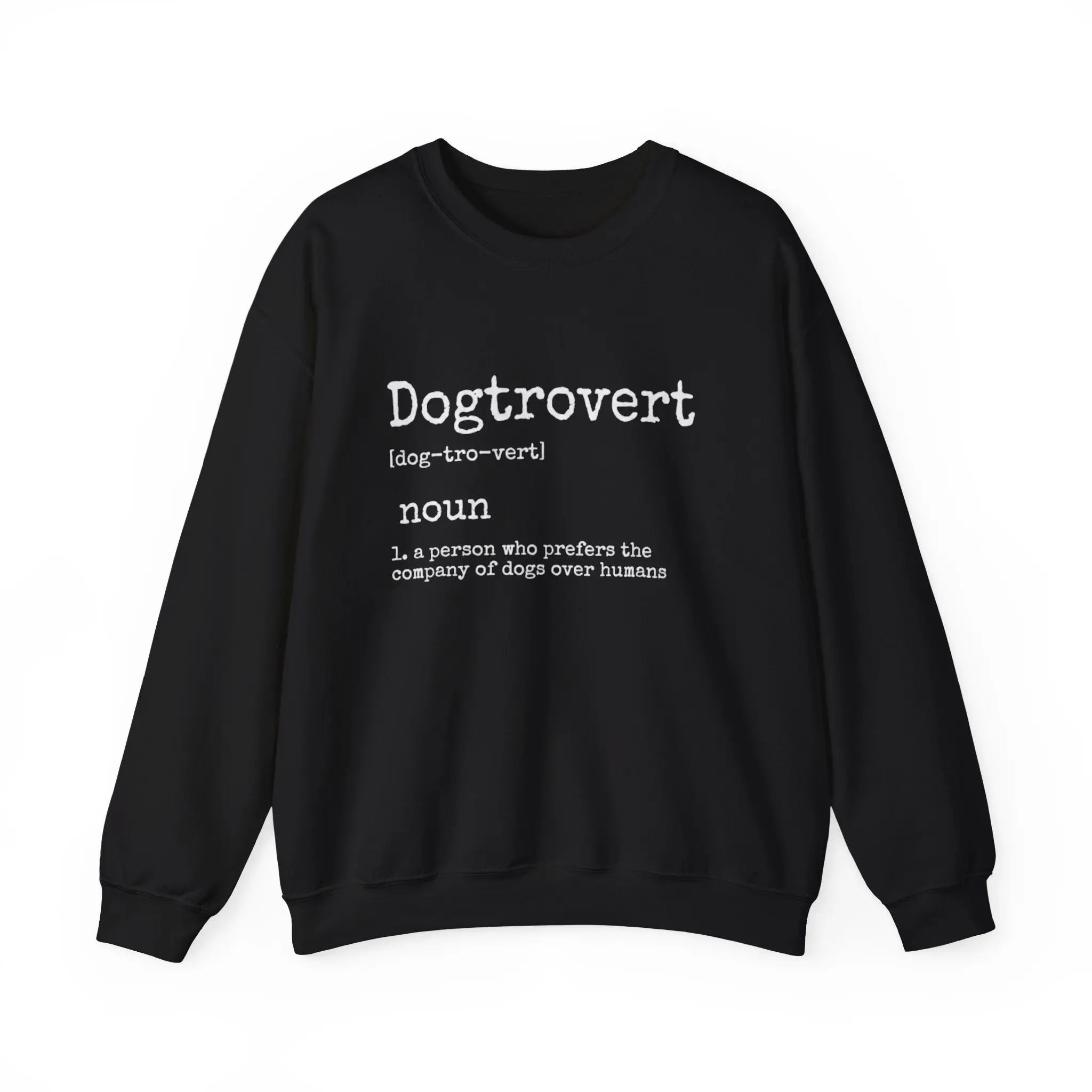 Dogtrovert Definition Graphic Crewneck Sweatshirt - Barking Trends
