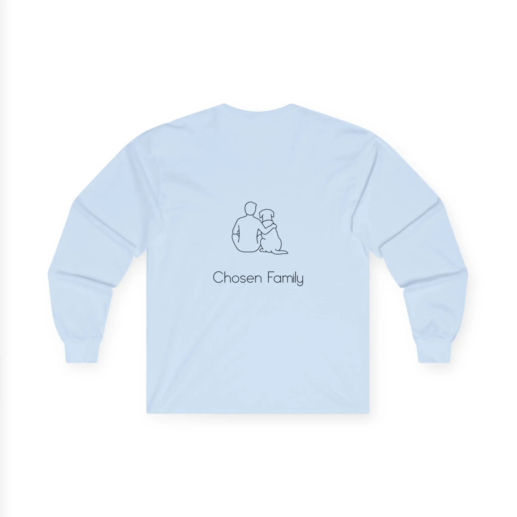 Minimal Man Dog Bond Line Art Long Sleeve Shirt - Barking Trends
