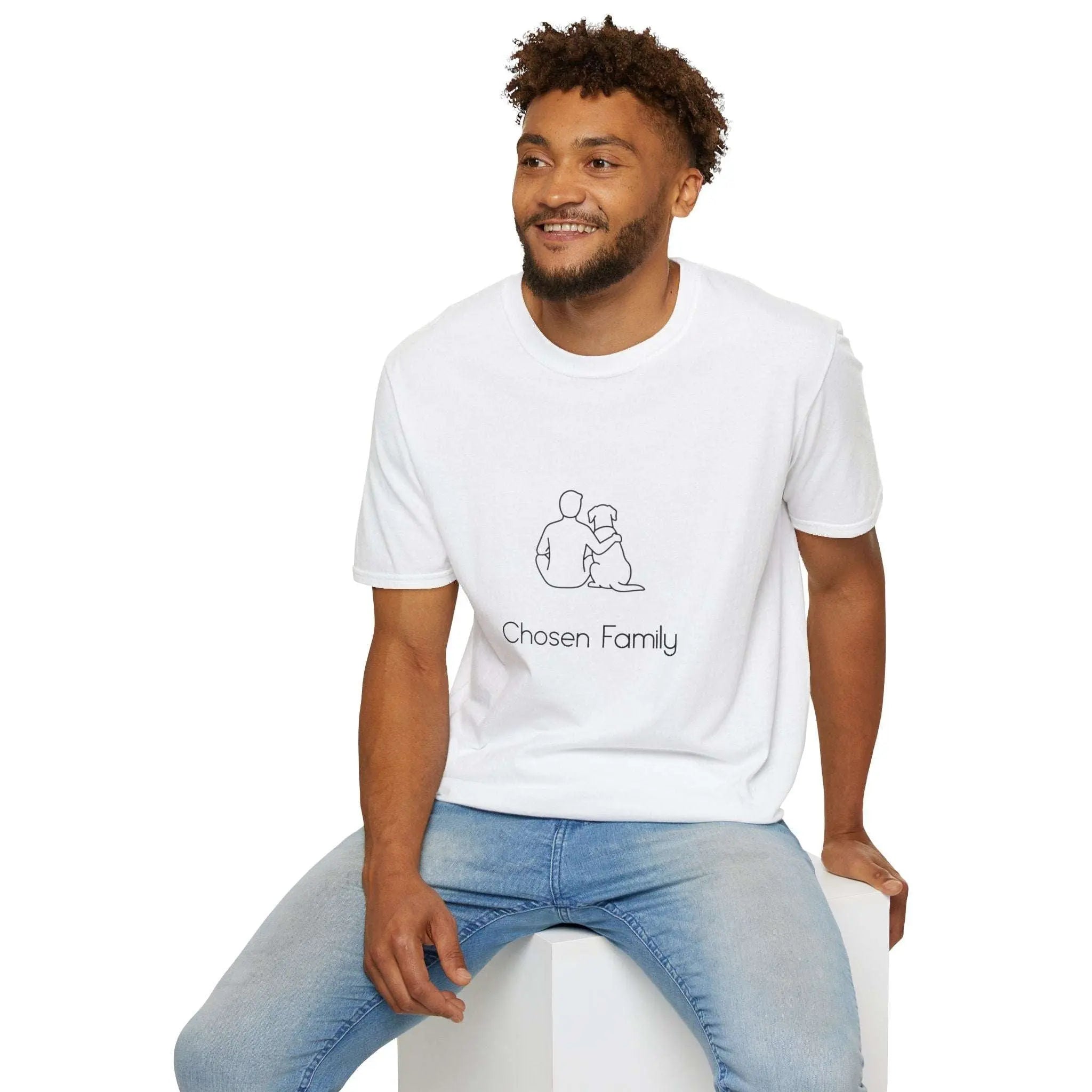 Minimal Man Dog Bond Line Art T Shirt - Barking Trends