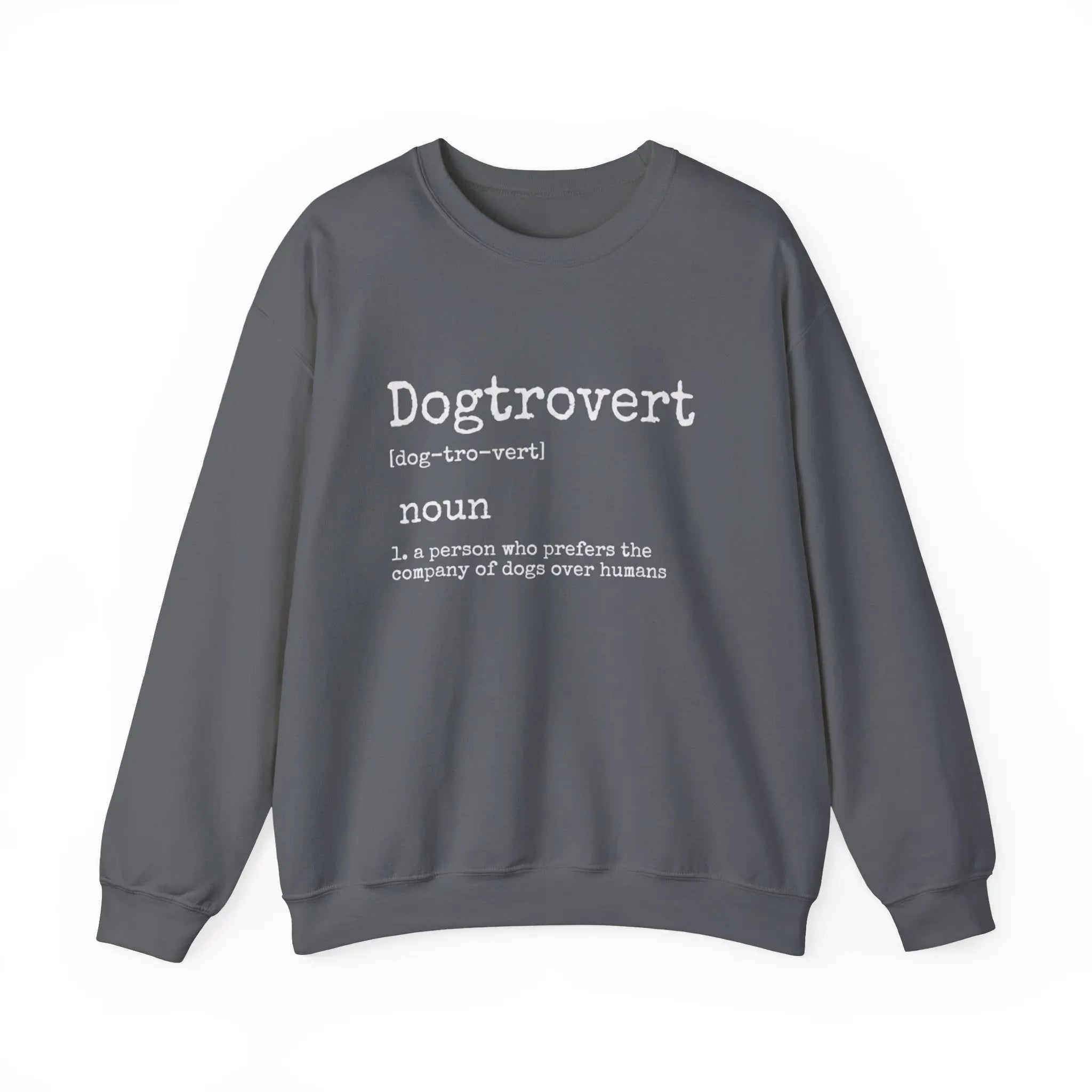 Dogtrovert Definition Graphic Crewneck Sweatshirt - Barking Trends