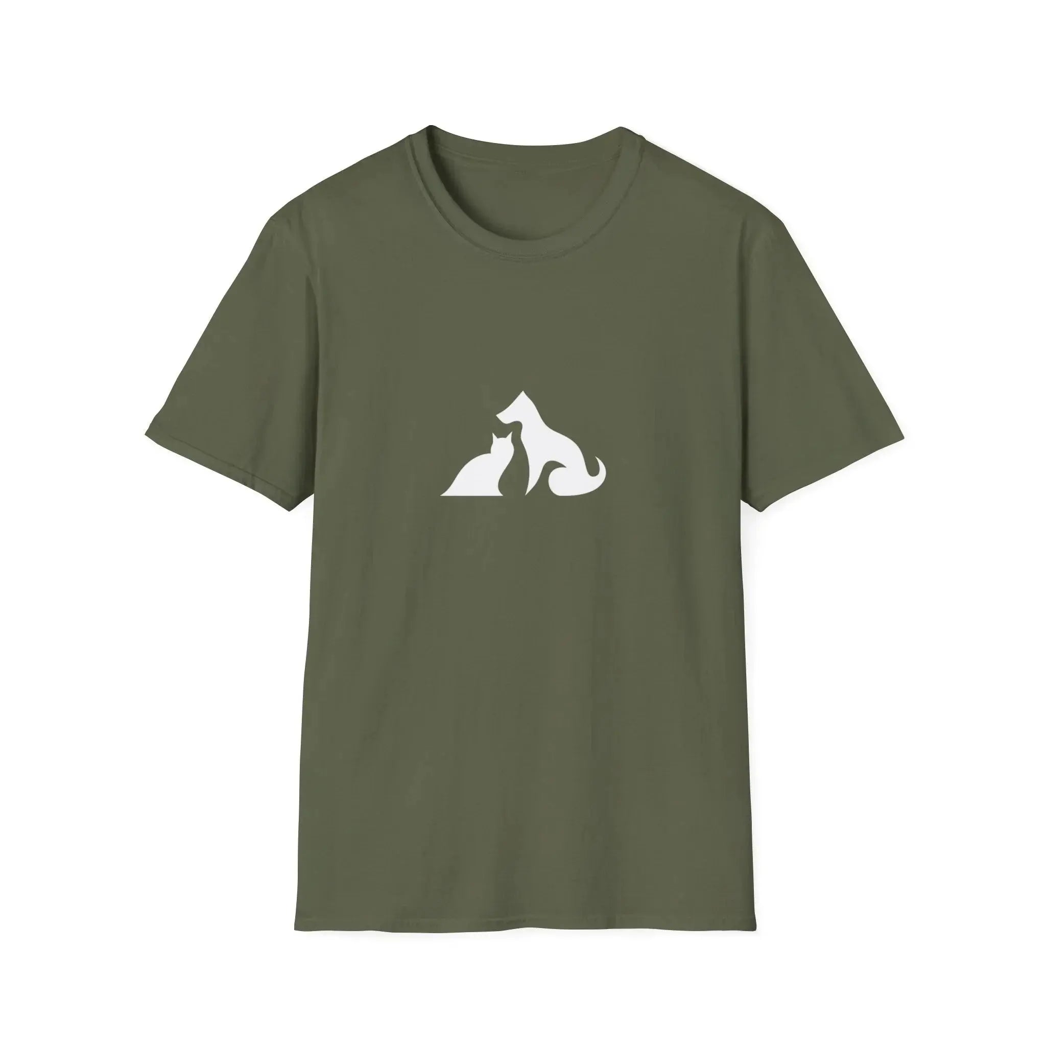 Cat and Dog Silhouette T Shirt - Barking Trends