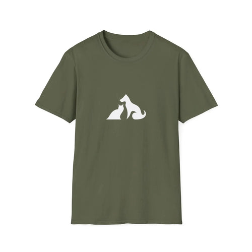 Cat and Dog Silhouette T Shirt - Barking Trends