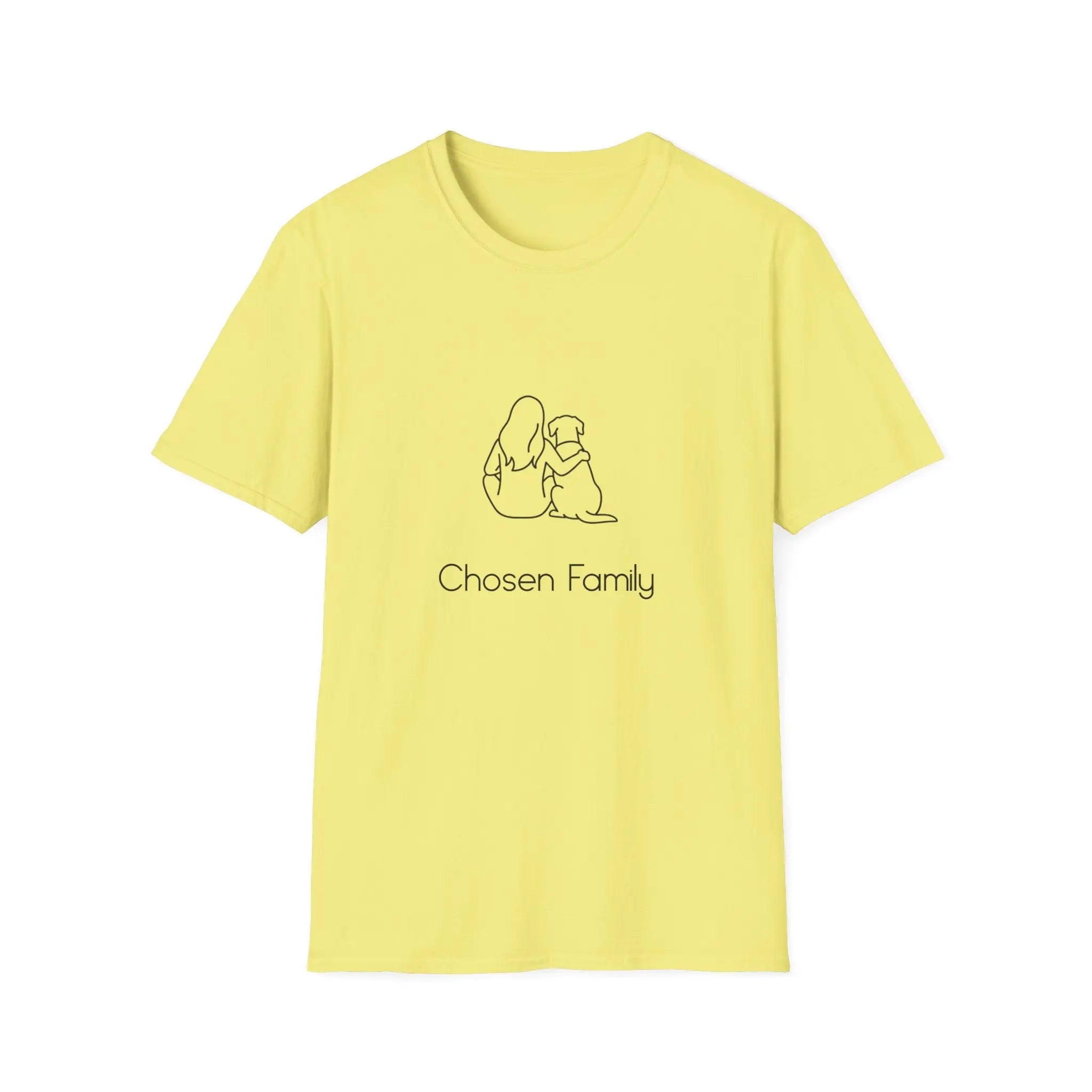 Minimal Woman Dog Bond Line Art T Shirt - Barking Trends