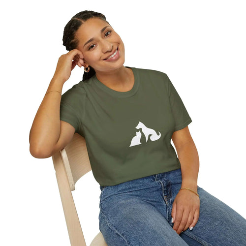 Cat and Dog Silhouette T Shirt - Barking Trends