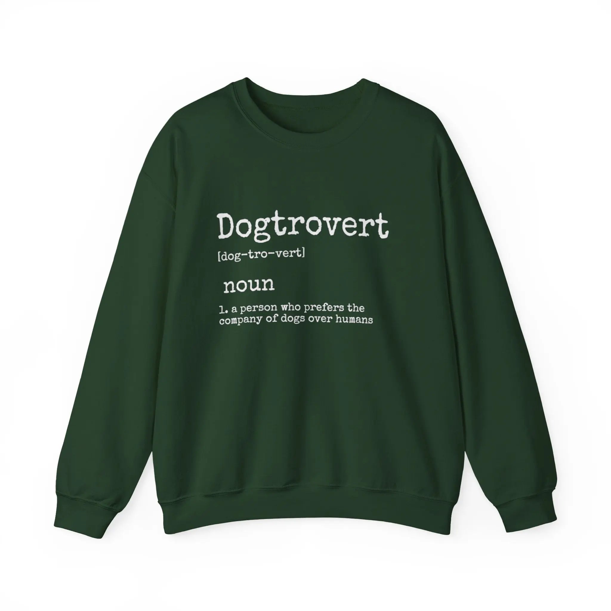 Dogtrovert Definition Graphic Crewneck Sweatshirt - Barking Trends