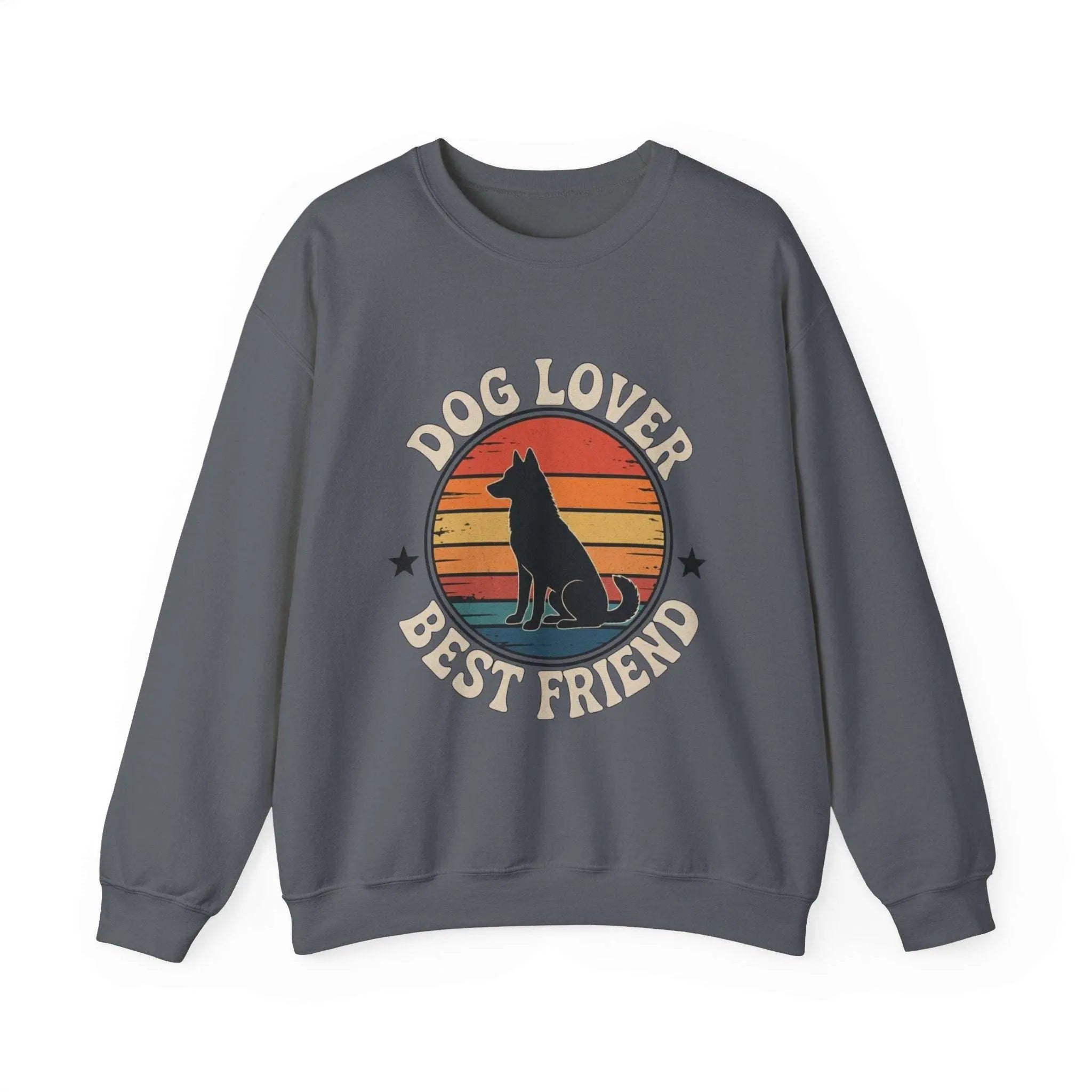 Vintage Dog Lover Sunset Crewneck Sweatshirt - Barking Trends
