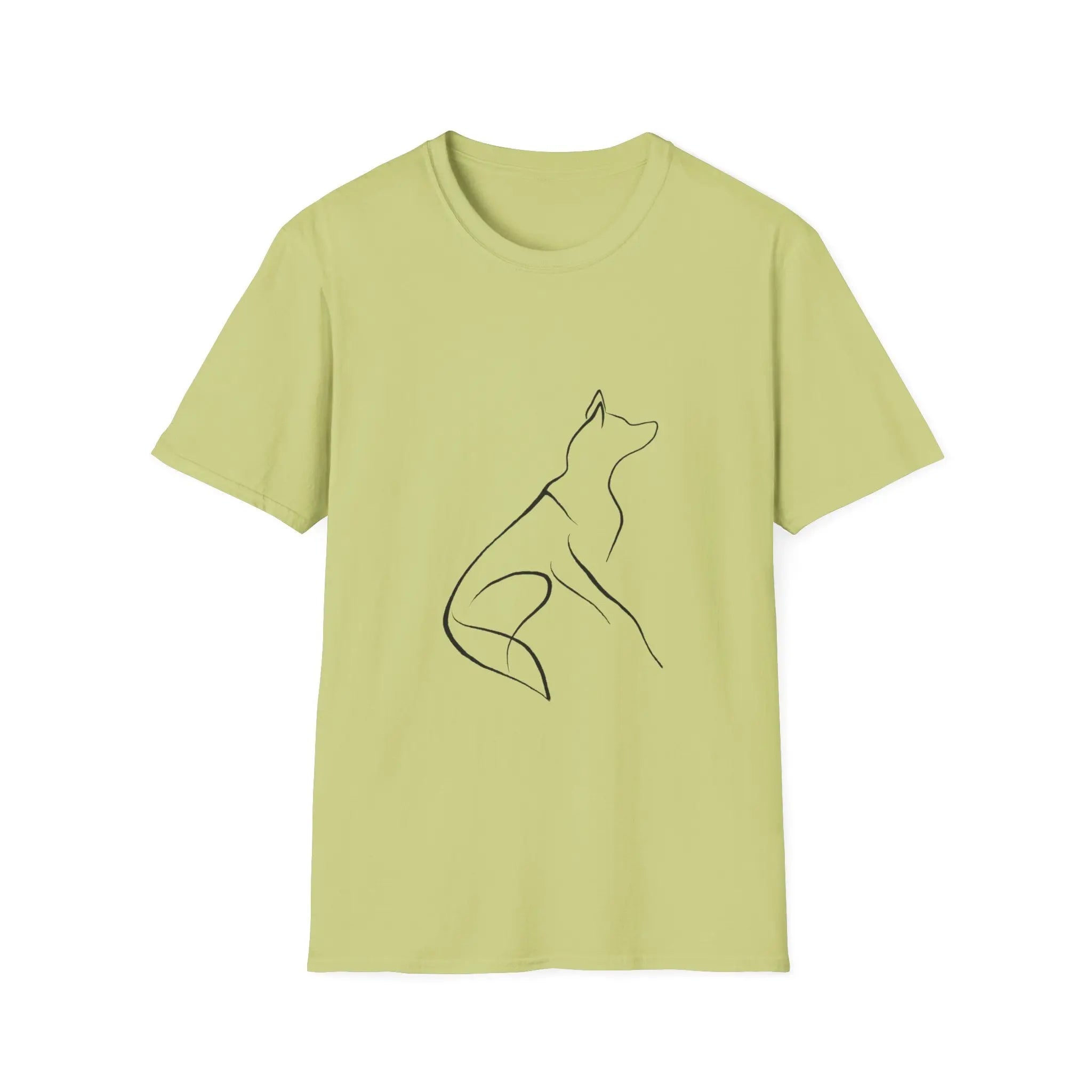 Minimal Howling Dog Line Art T Shirt - Barking Trends