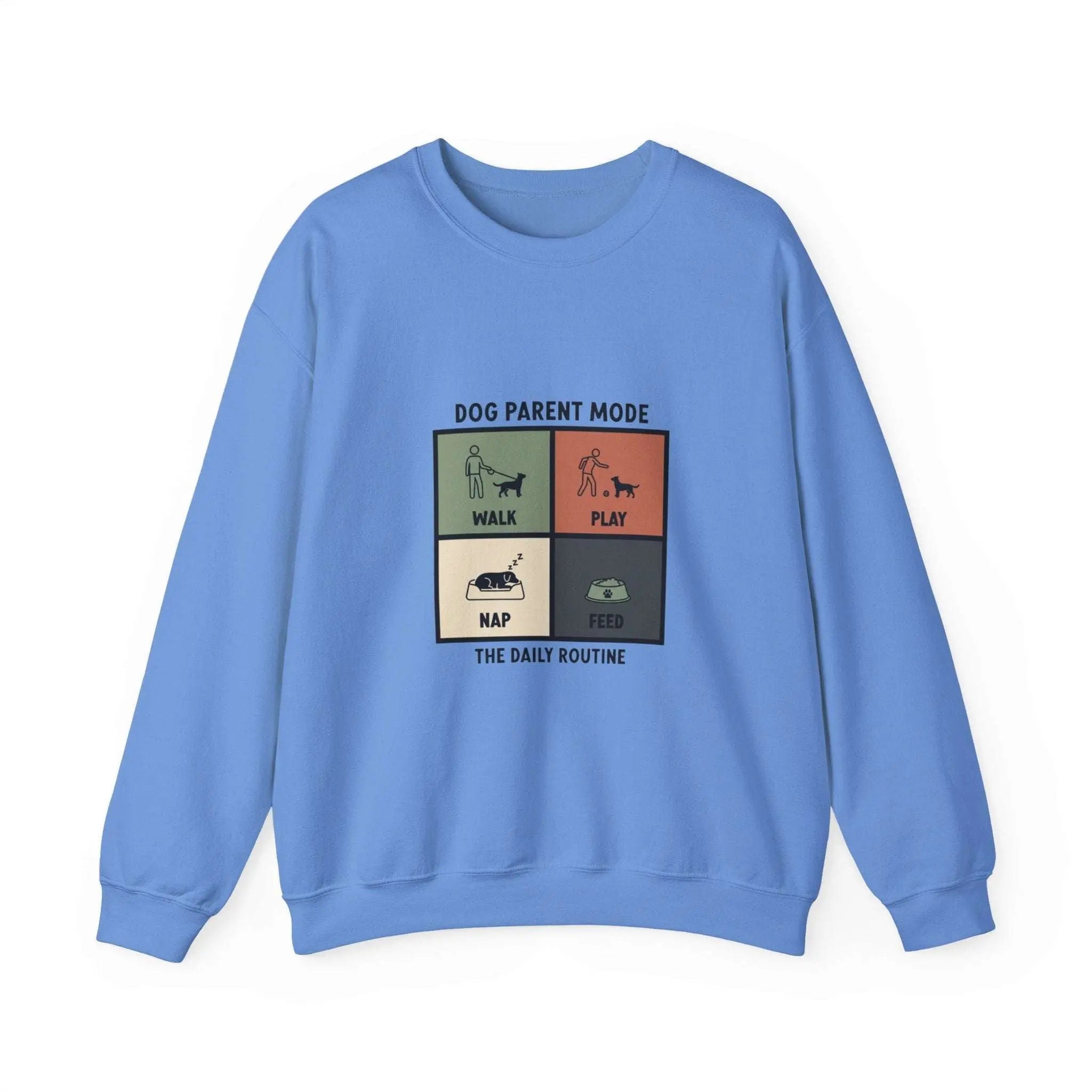 Dog Parent Routine Graphic Crewneck Sweatshirt - Barking Trends