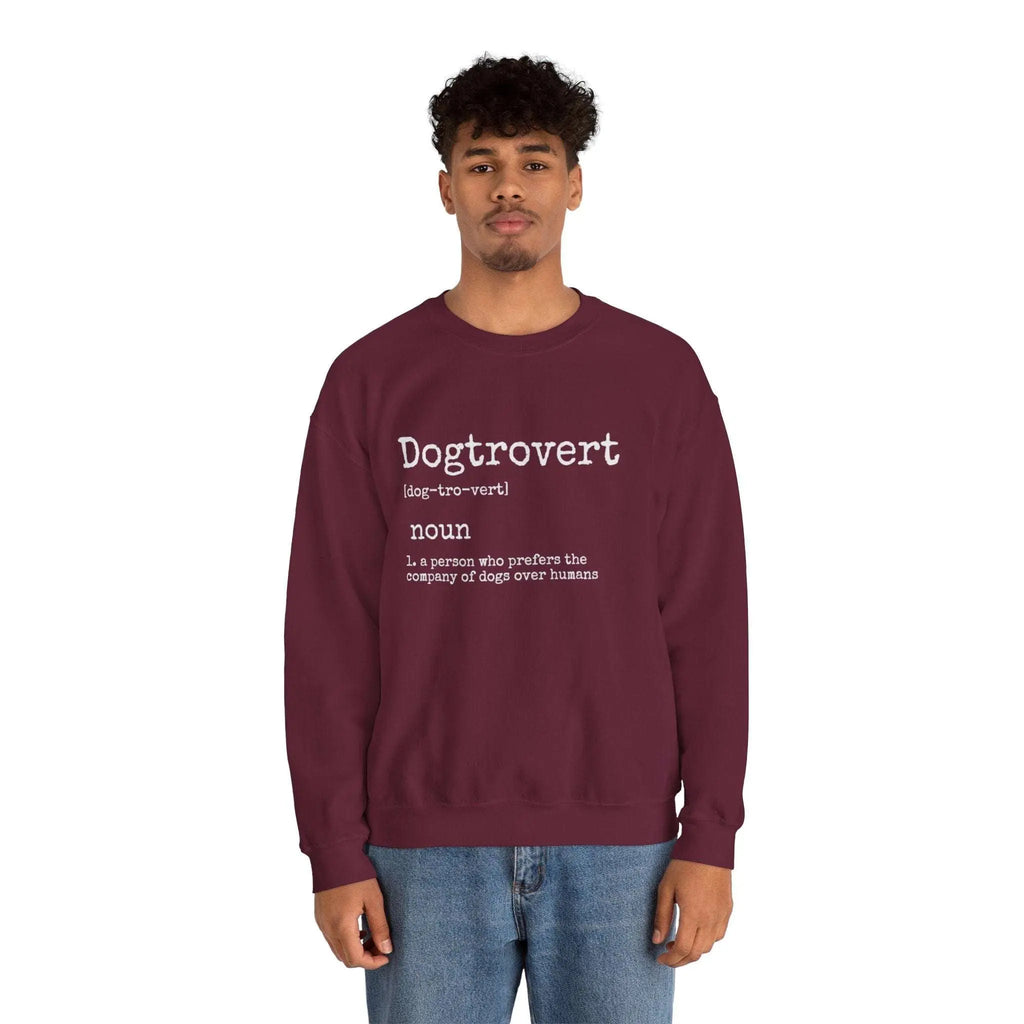 Dogtrovert Definition Graphic Crewneck Sweatshirt - Barking Trends
