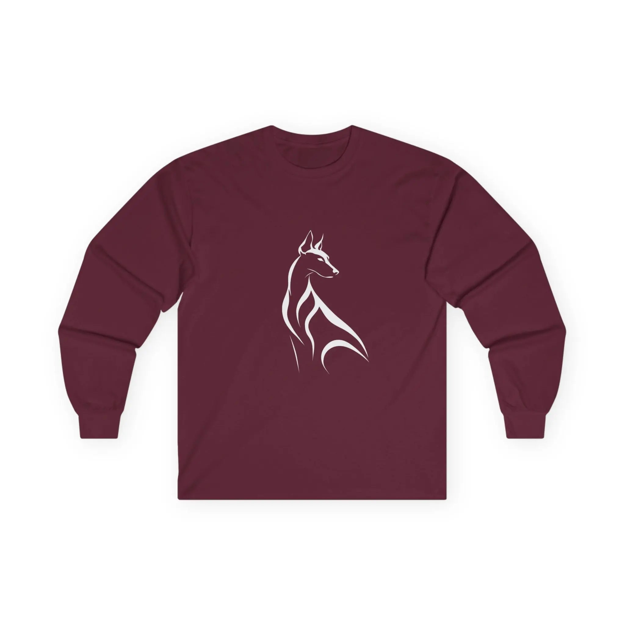 Minimalist Dog Line Art Long Sleeve Shirt - Barking Trends
