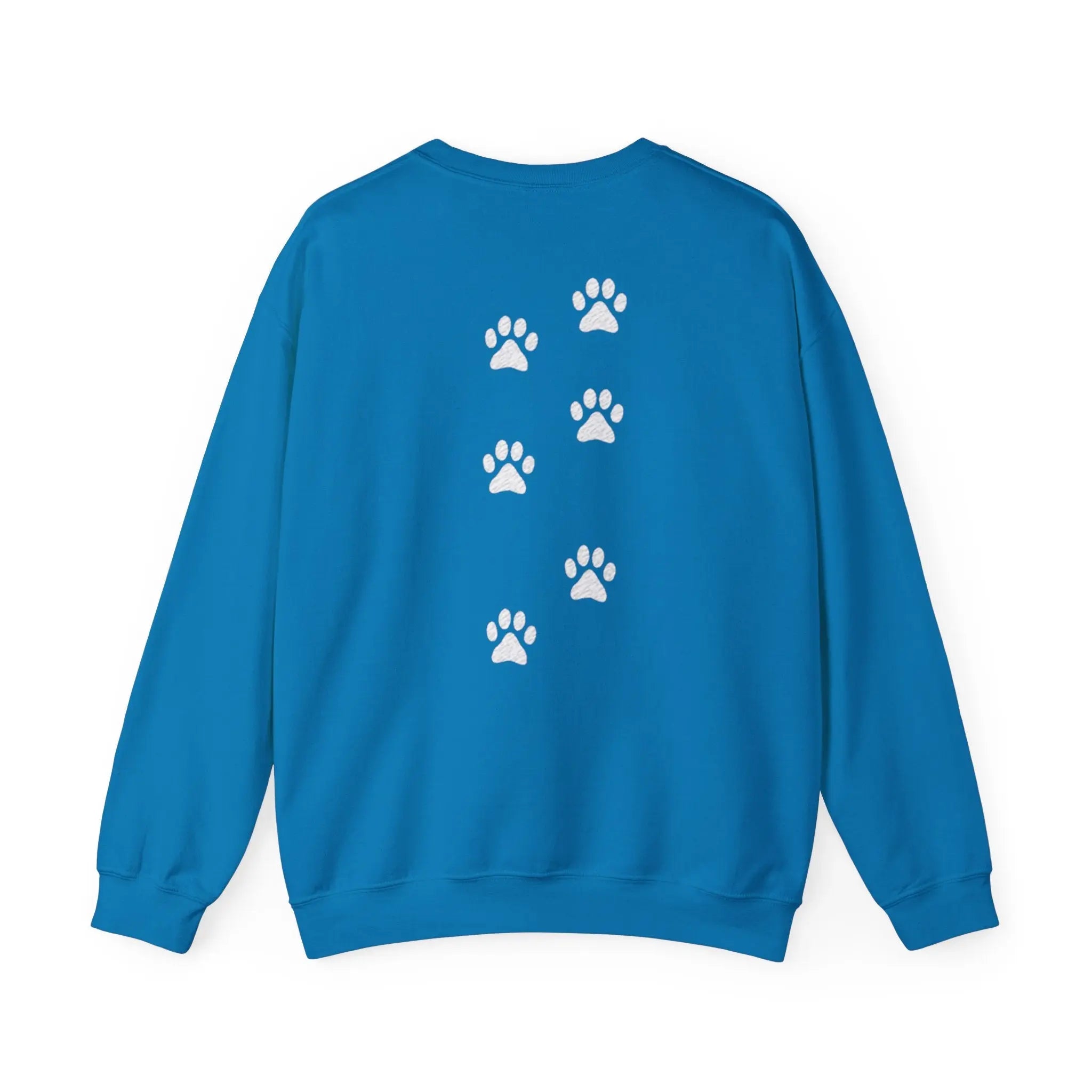Scattered Paw Print Pattern Crewneck Sweatshirt - Barking Trends