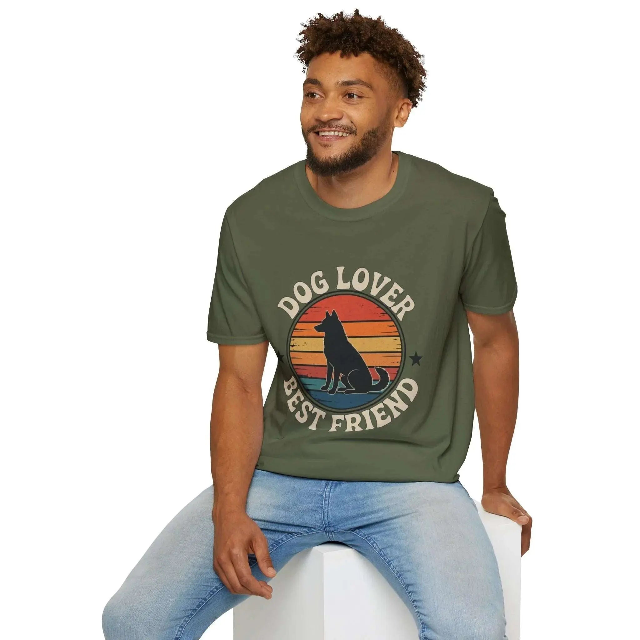 Vintage Dog Lover Sunset T Shirt - Barking Trends