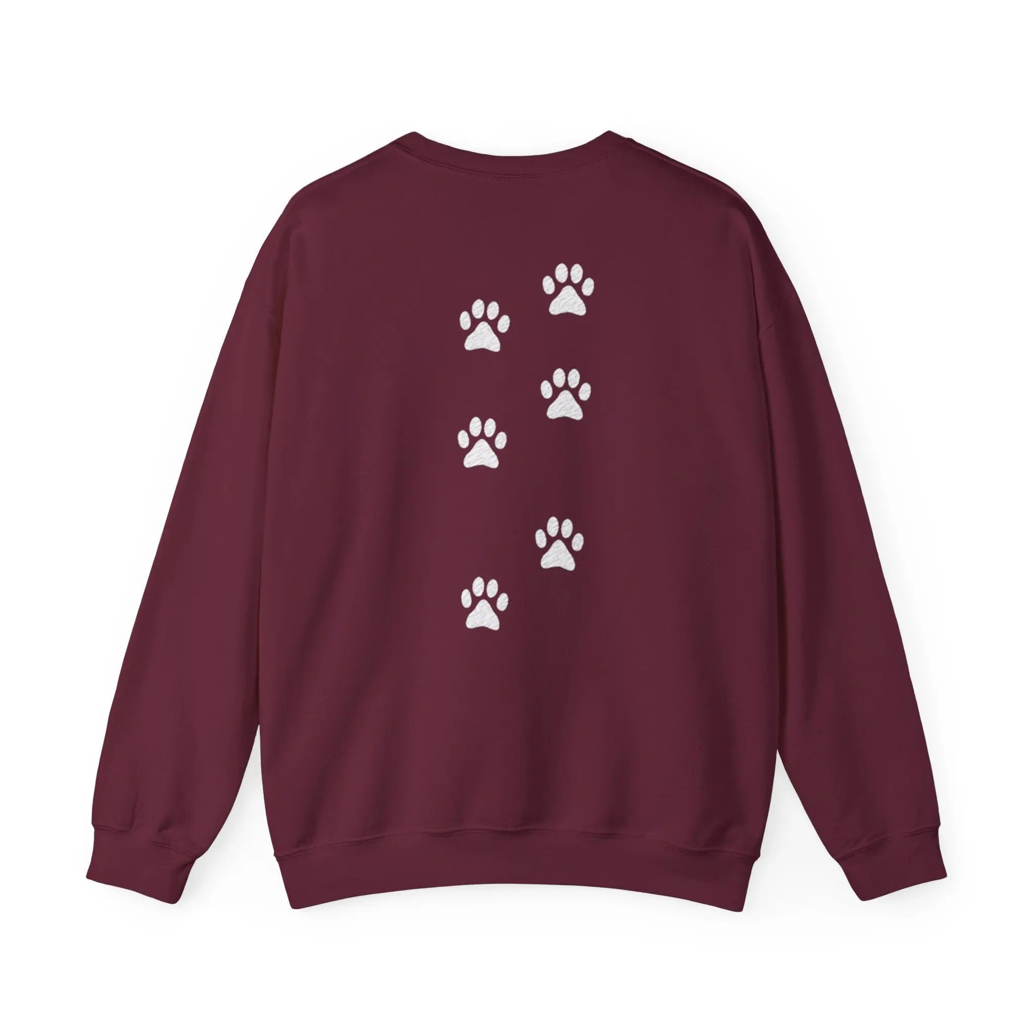 Scattered Paw Print Pattern Crewneck Sweatshirt - Barking Trends