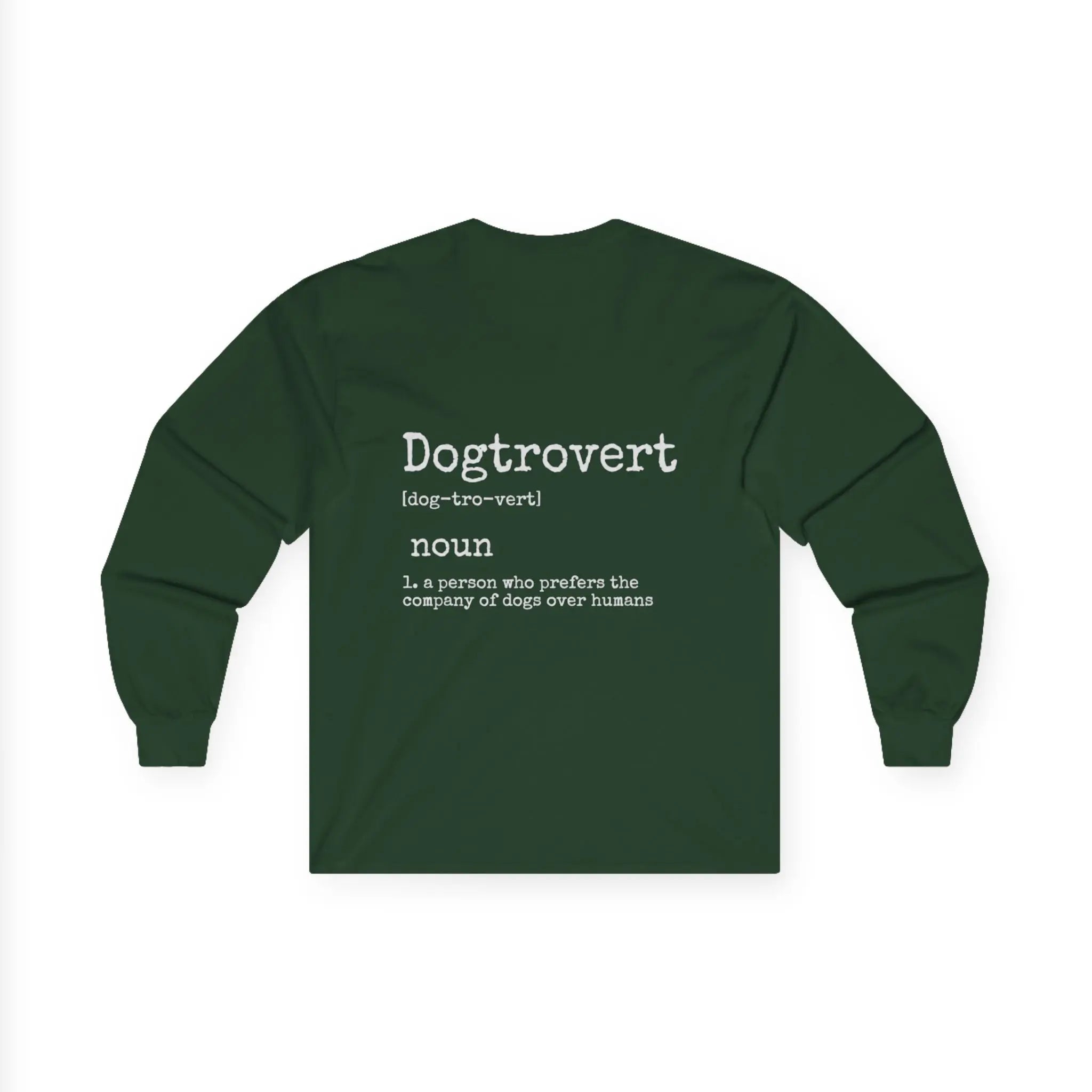 Dogtrovert Definition Graphic Long Sleeve Shirt - Barking Trends