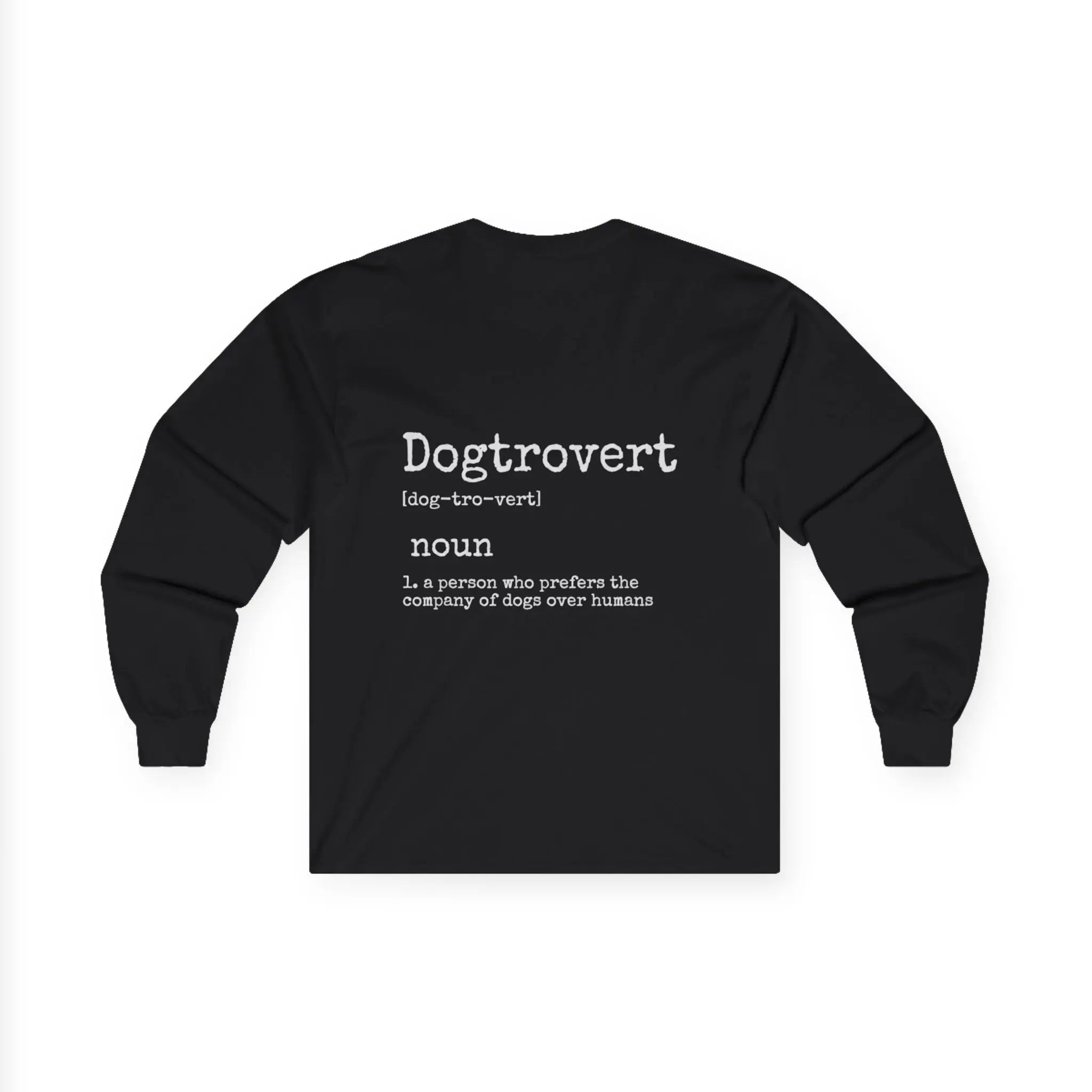 Dogtrovert Definition Graphic Long Sleeve Shirt - Barking Trends