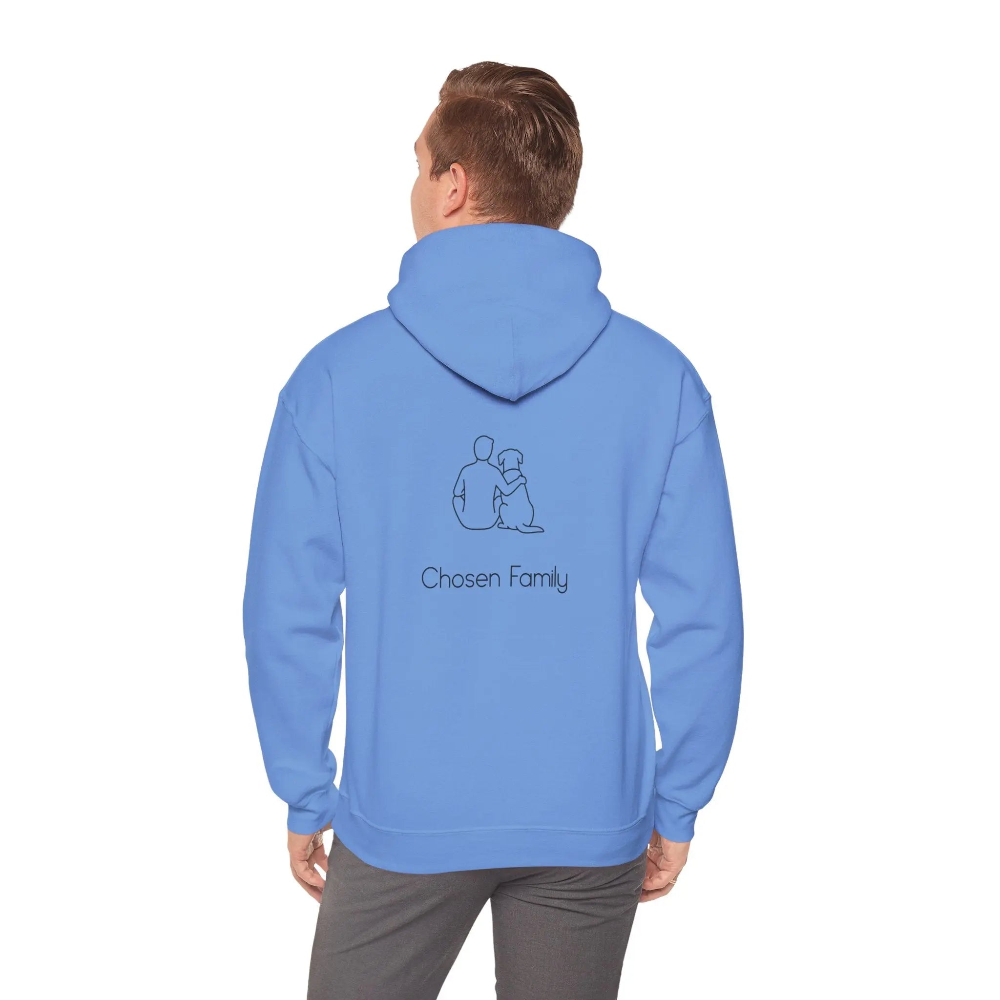 Minimal Man Dog Bond Line Art Hoodie - Barking Trends