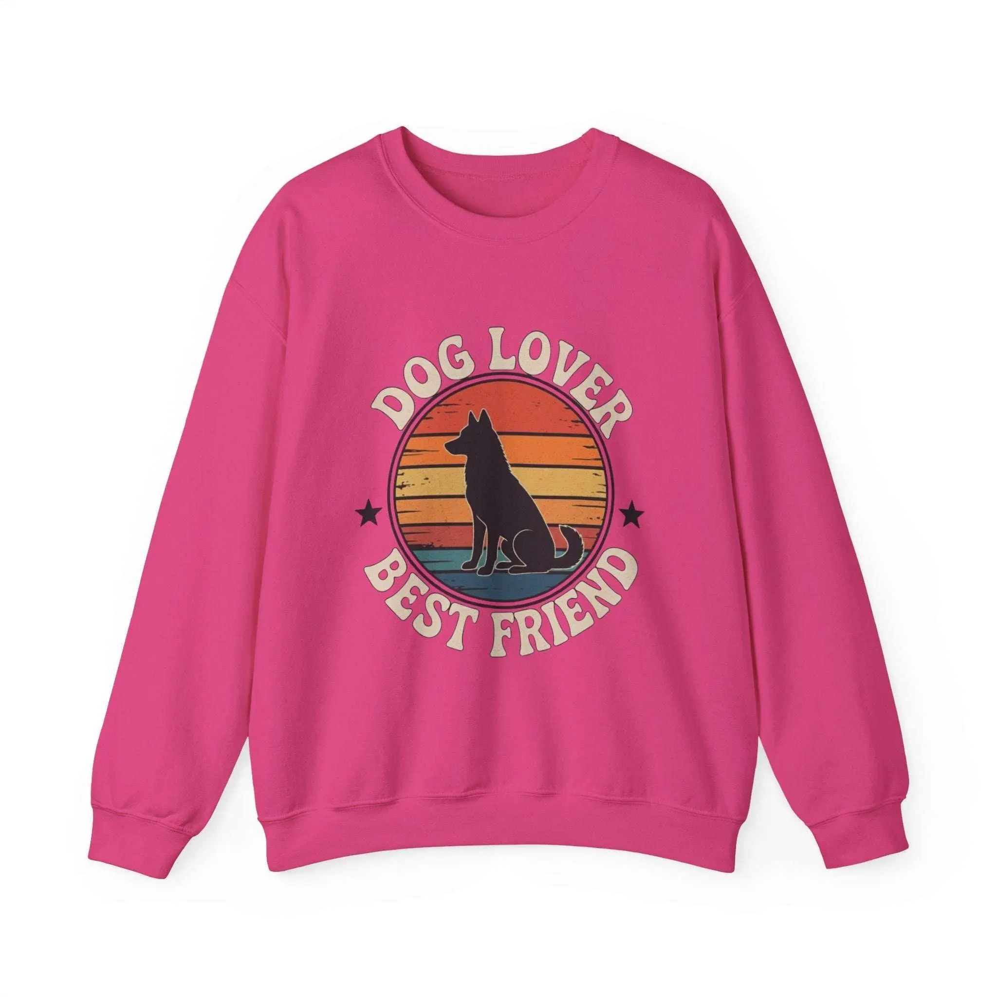 Vintage Dog Lover Sunset Crewneck Sweatshirt - Barking Trends