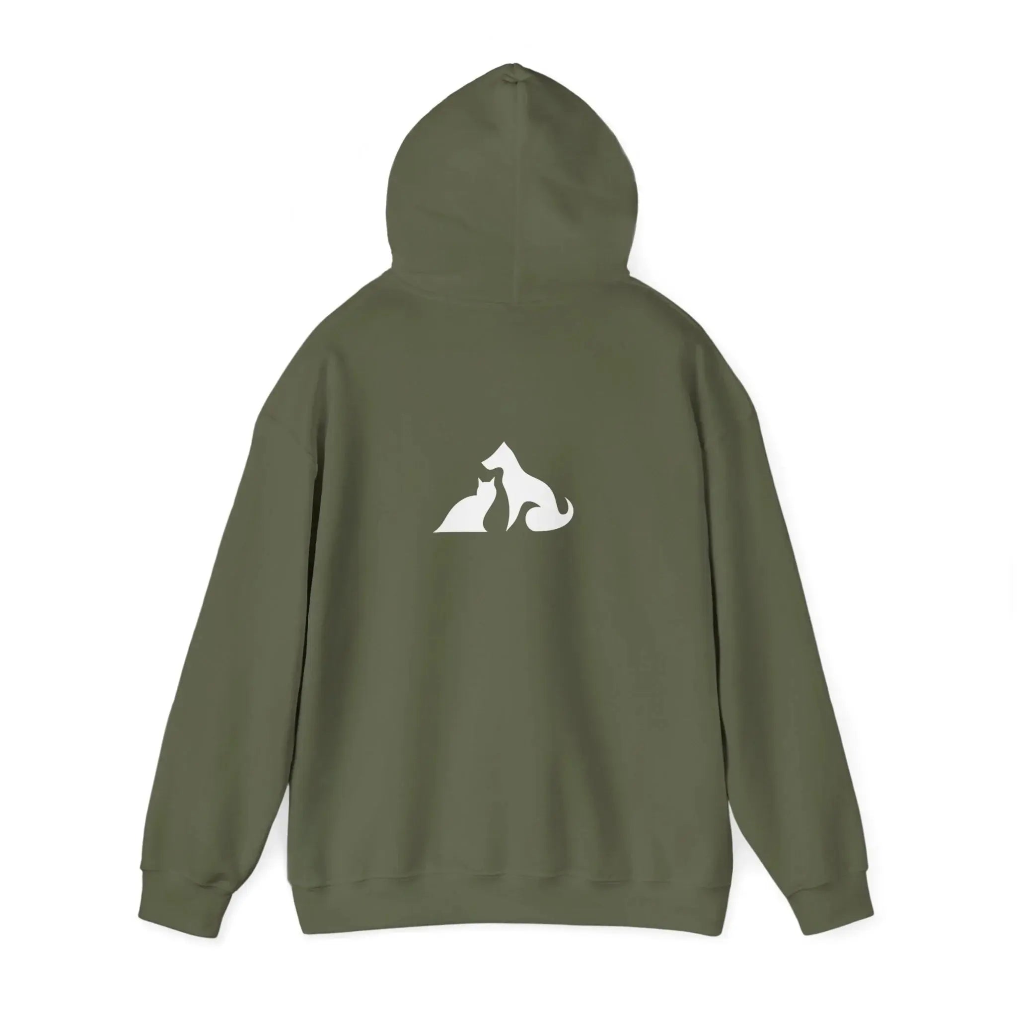 Cat and Dog Silhouette Hoodie - Barking Trends