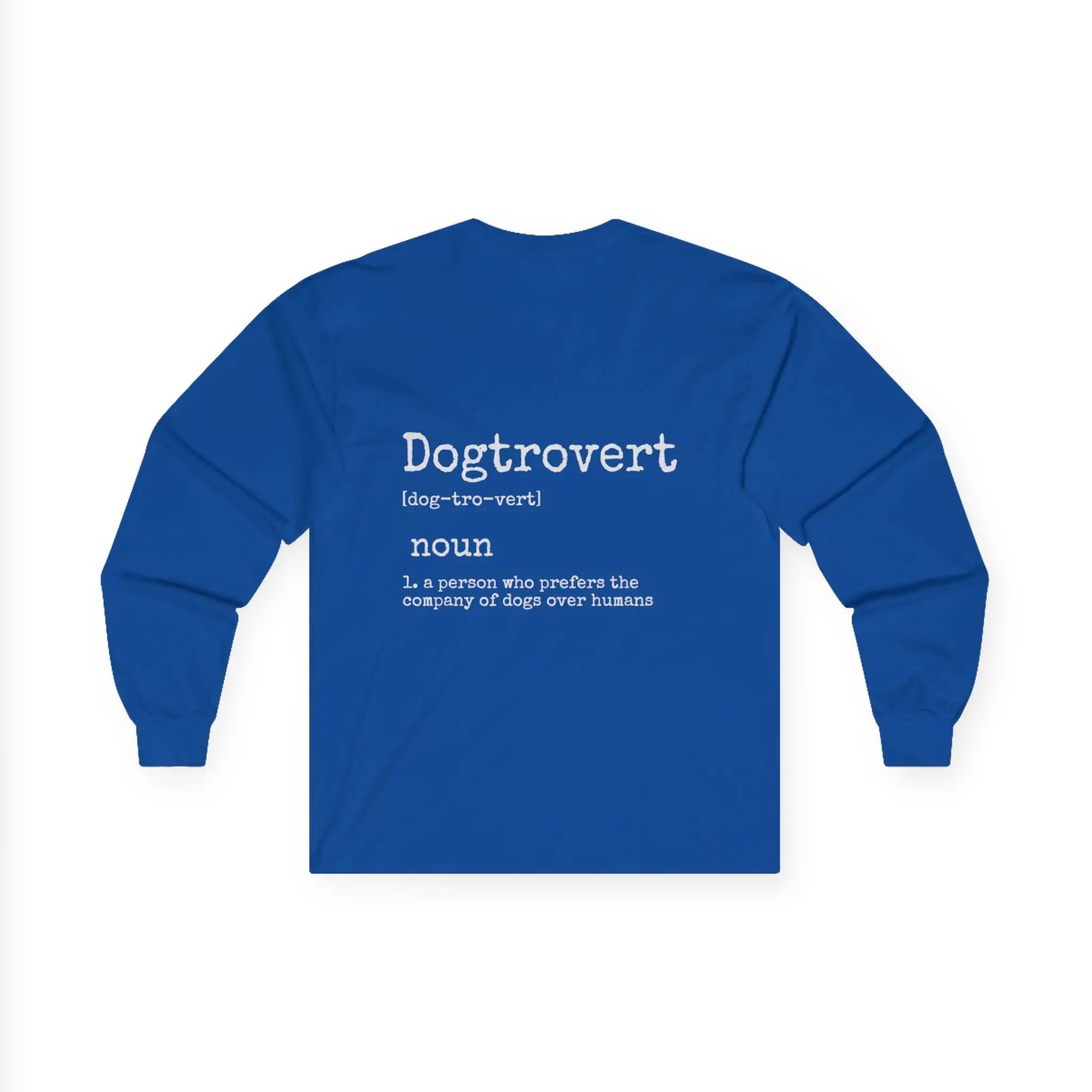 Dogtrovert Definition Graphic Long Sleeve Shirt - Barking Trends