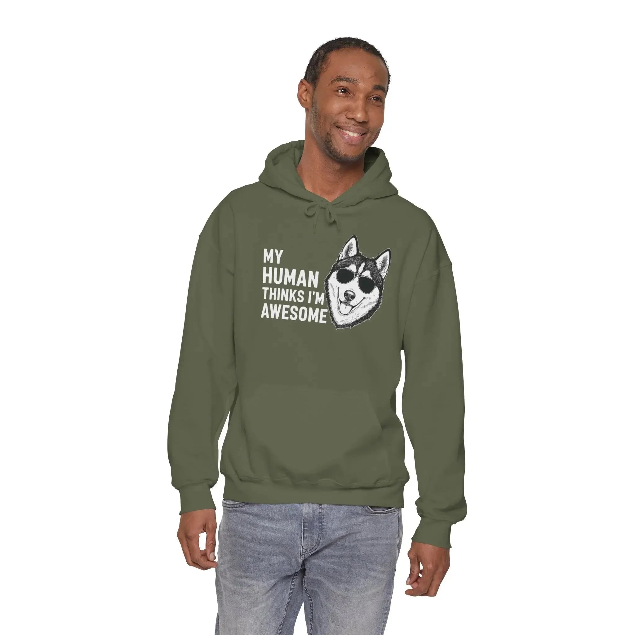 Cool Husky Sunglasses Quote Hoodie - Barking Trends