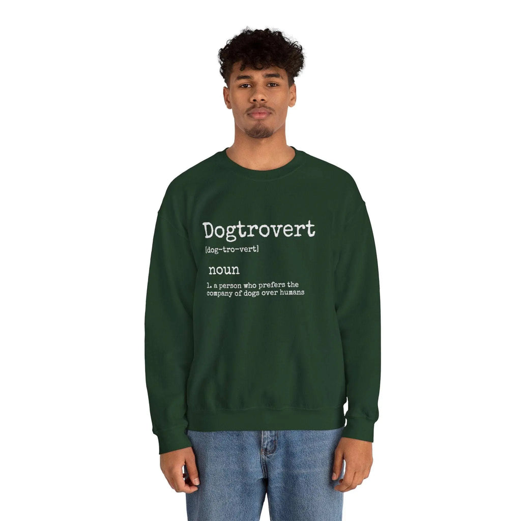 Dogtrovert Definition Graphic Crewneck Sweatshirt - Barking Trends