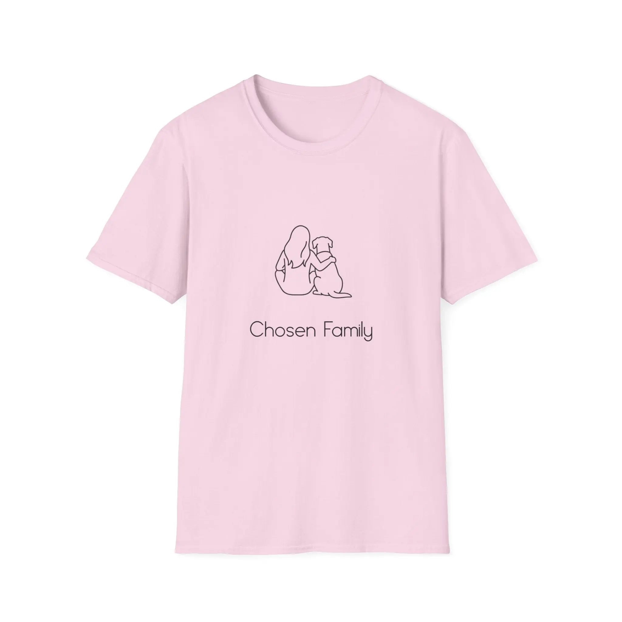 Minimal Woman Dog Bond Line Art T Shirt - Barking Trends