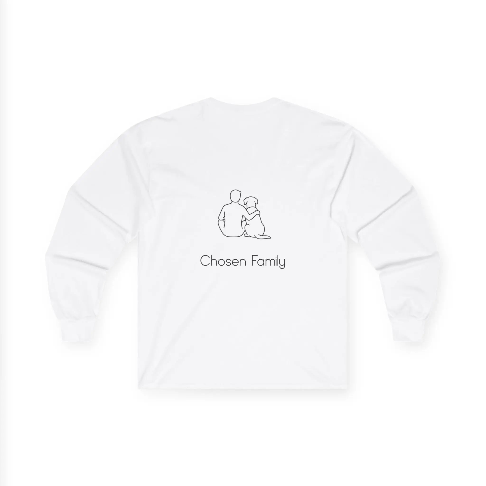 Minimal Man Dog Bond Line Art Long Sleeve Shirt - Barking Trends