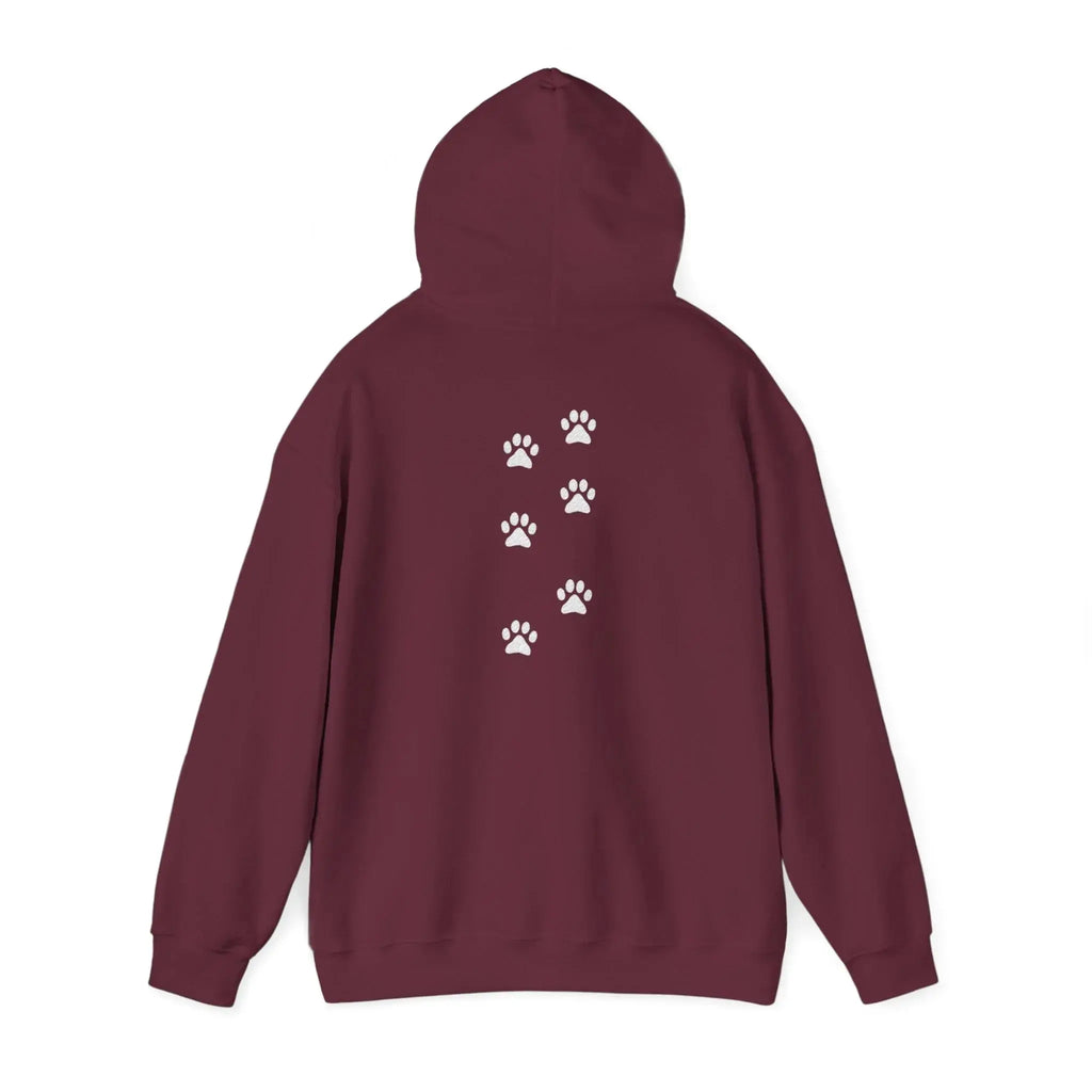 Scattered Paw Print Pattern Hoodie - Barking Trends