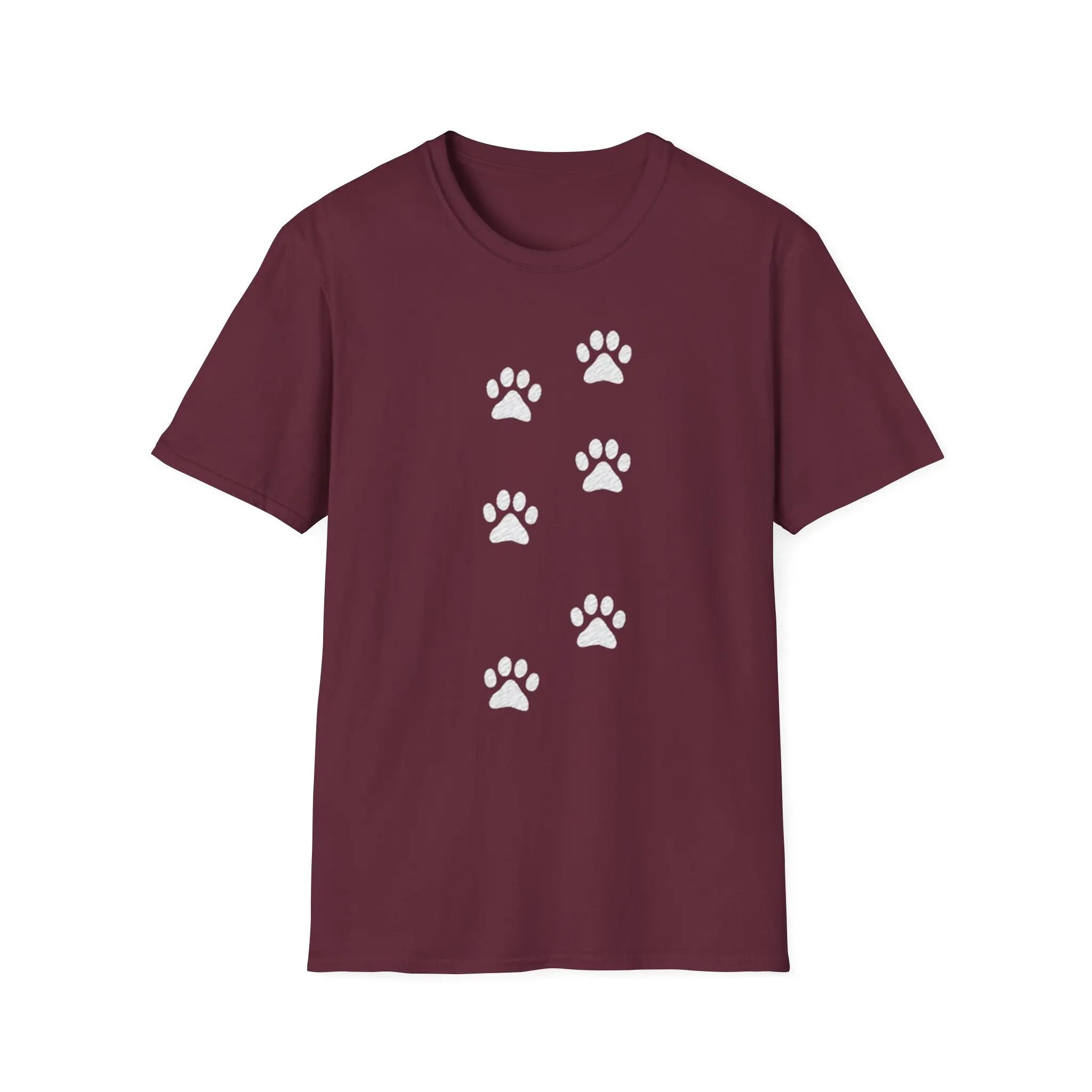 Scattered Paw Print Pattern T Shirt - Barking Trends