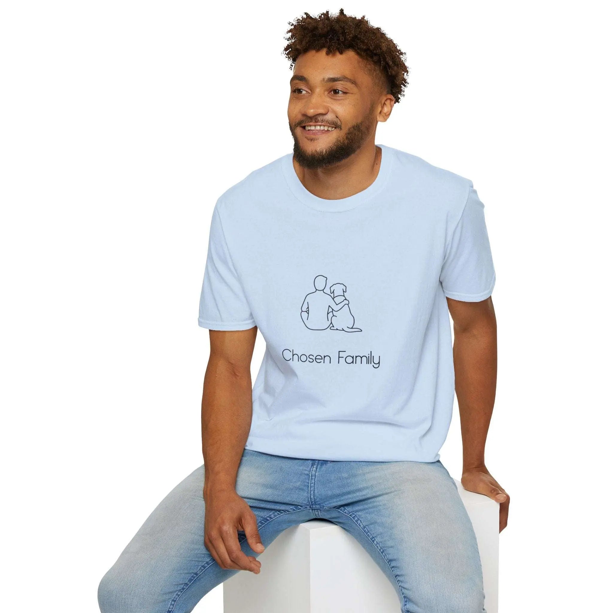 Minimal Man Dog Bond Line Art T Shirt - Barking Trends