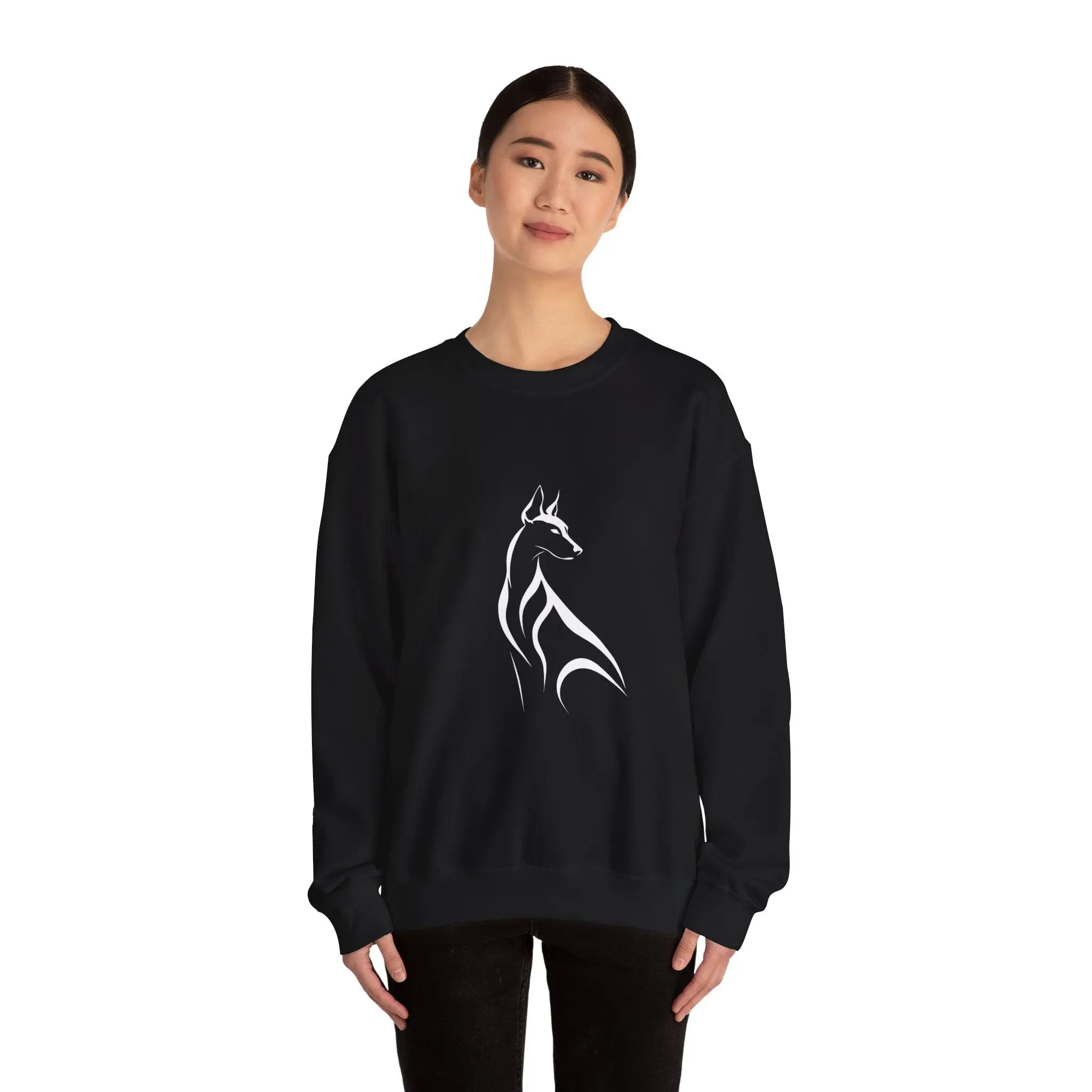 Minimalist Dog Line Art Crewneck Sweatshirt - Barking Trends