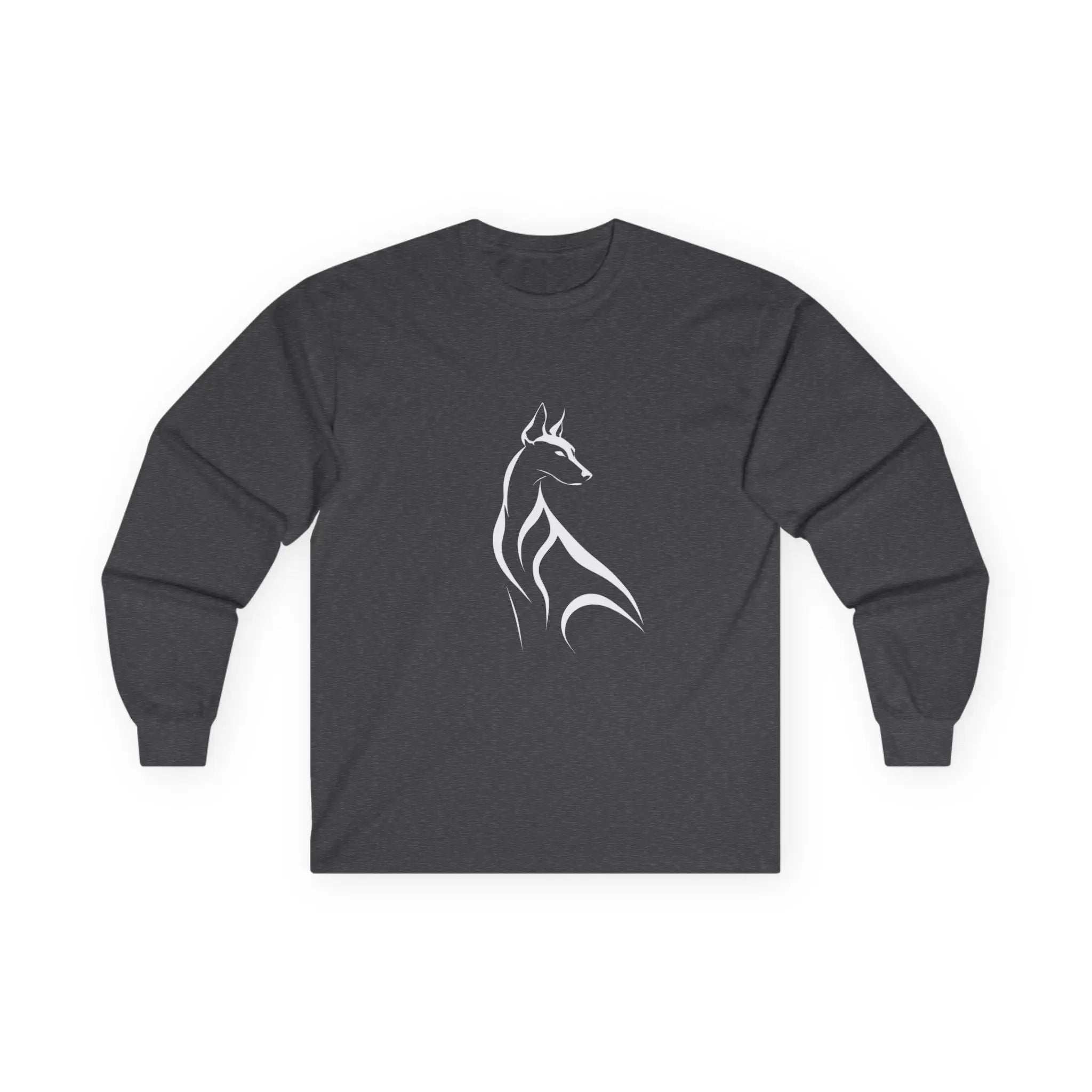 Minimalist Dog Line Art Long Sleeve Shirt - Barking Trends
