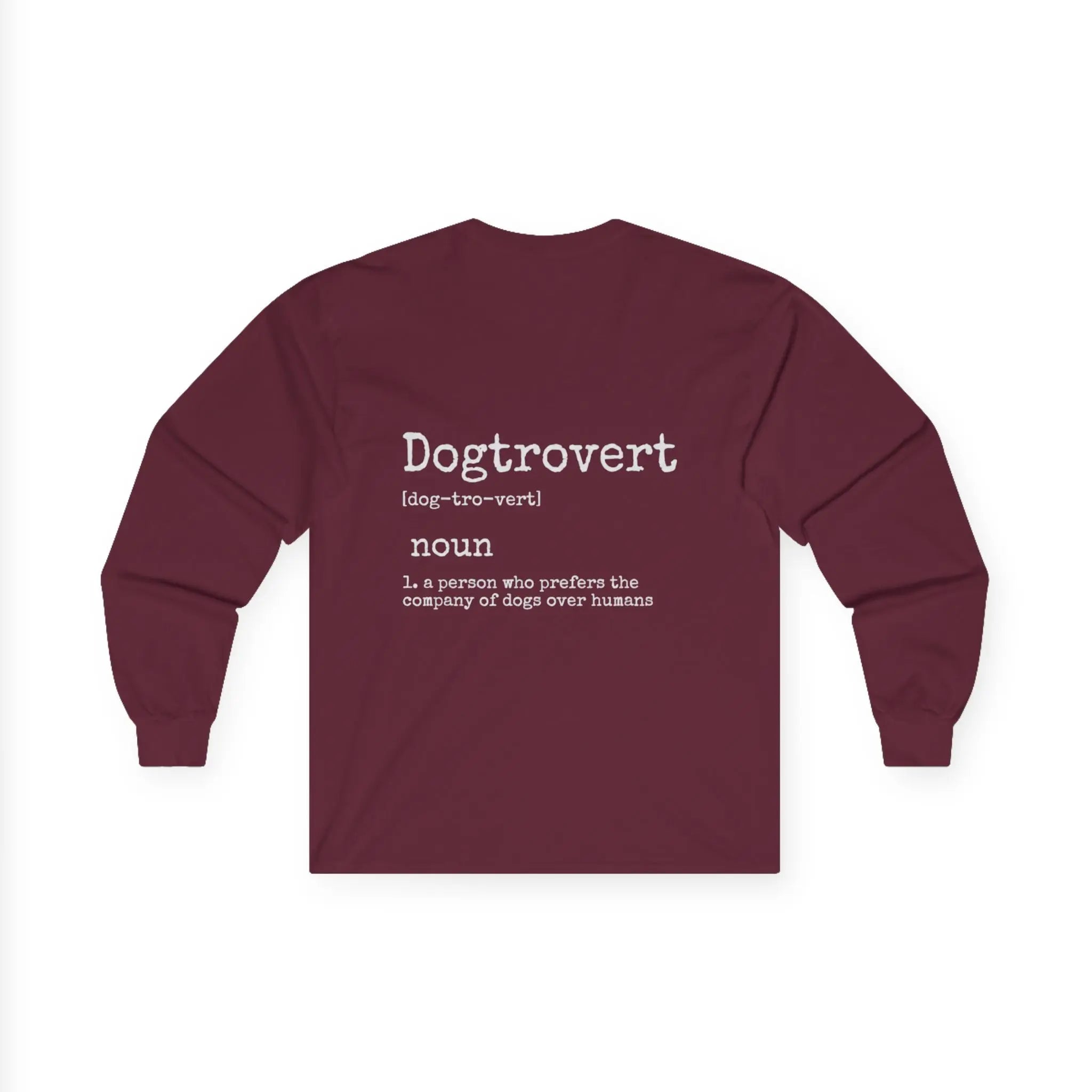 Dogtrovert Definition Graphic Long Sleeve Shirt - Barking Trends
