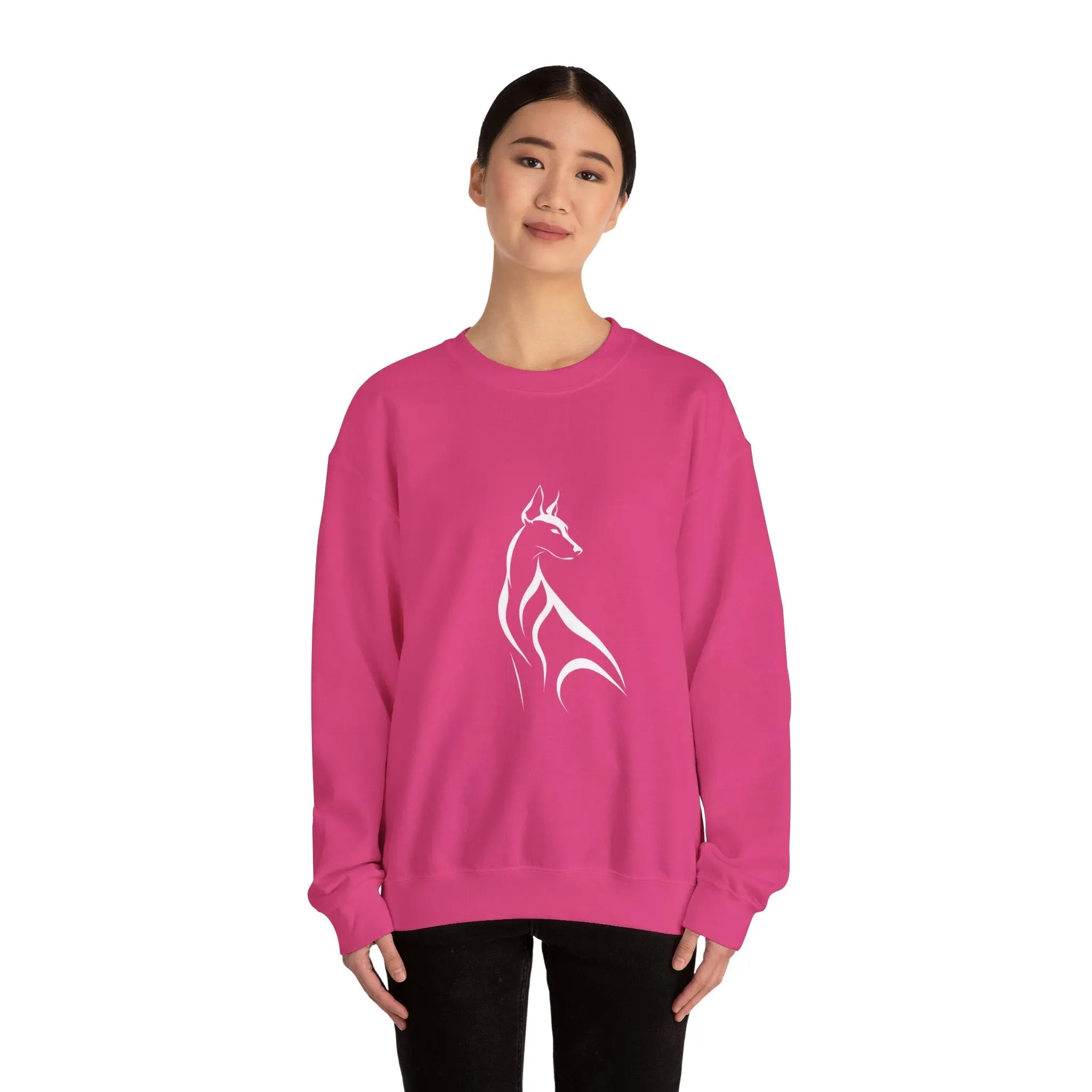 Minimalist Dog Line Art Crewneck Sweatshirt - Barking Trends